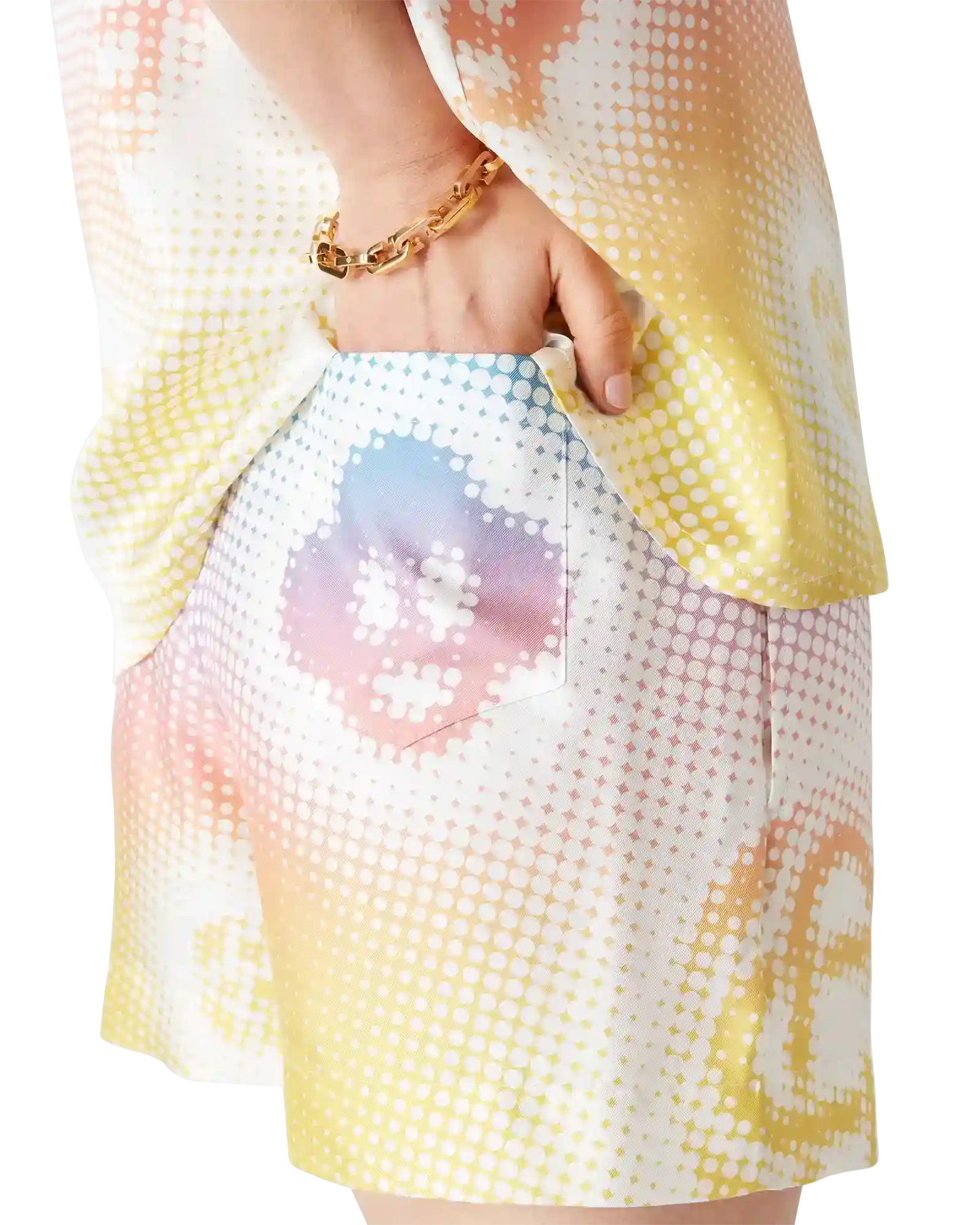 Halftone Logo Silk Shorts | Casablanca Paris | Image 5
