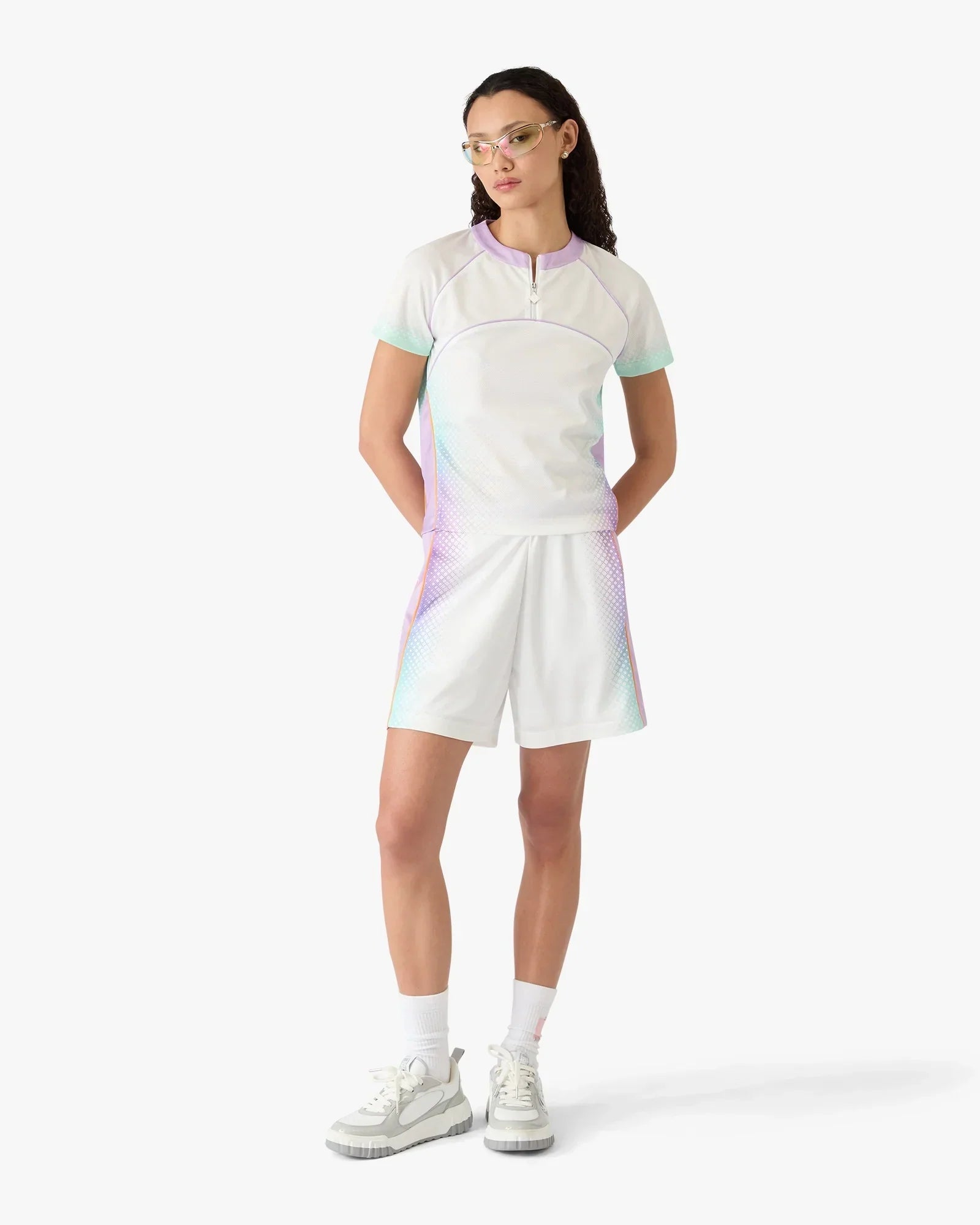 Glass Gradient Short Sleeve Football Mesh Shirt | Casablanca Paris | Image 2