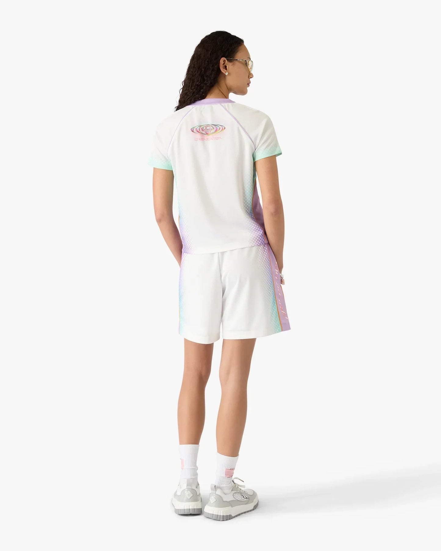 Glass Gradient Short Sleeve Football Mesh Shirt | Casablanca Paris | Image 3