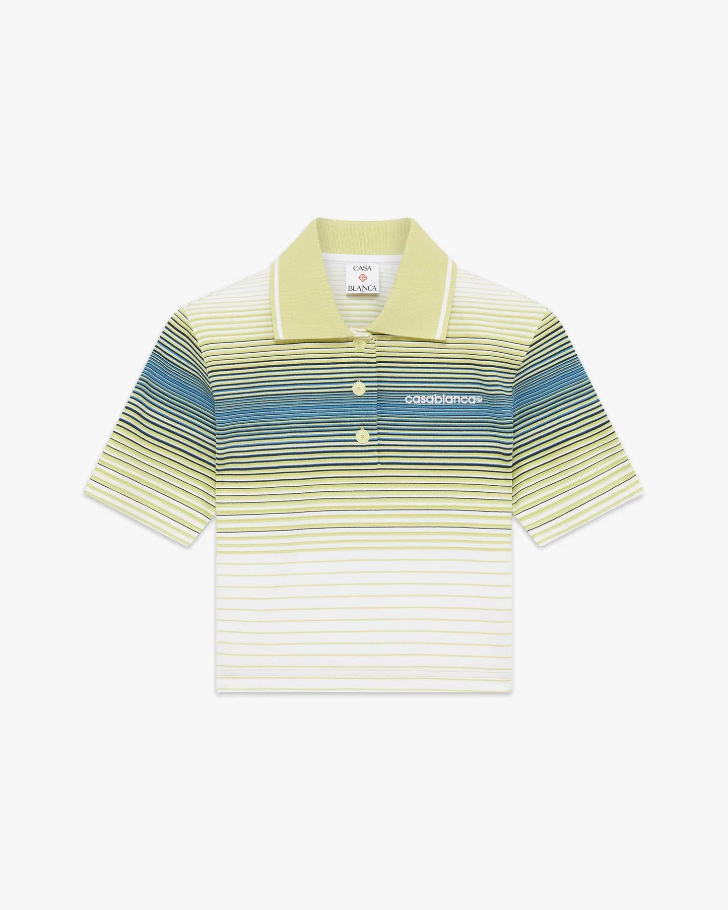 Bourgeois Striped Short Sleeve Polo Shirt | Casablanca Paris | Image 1