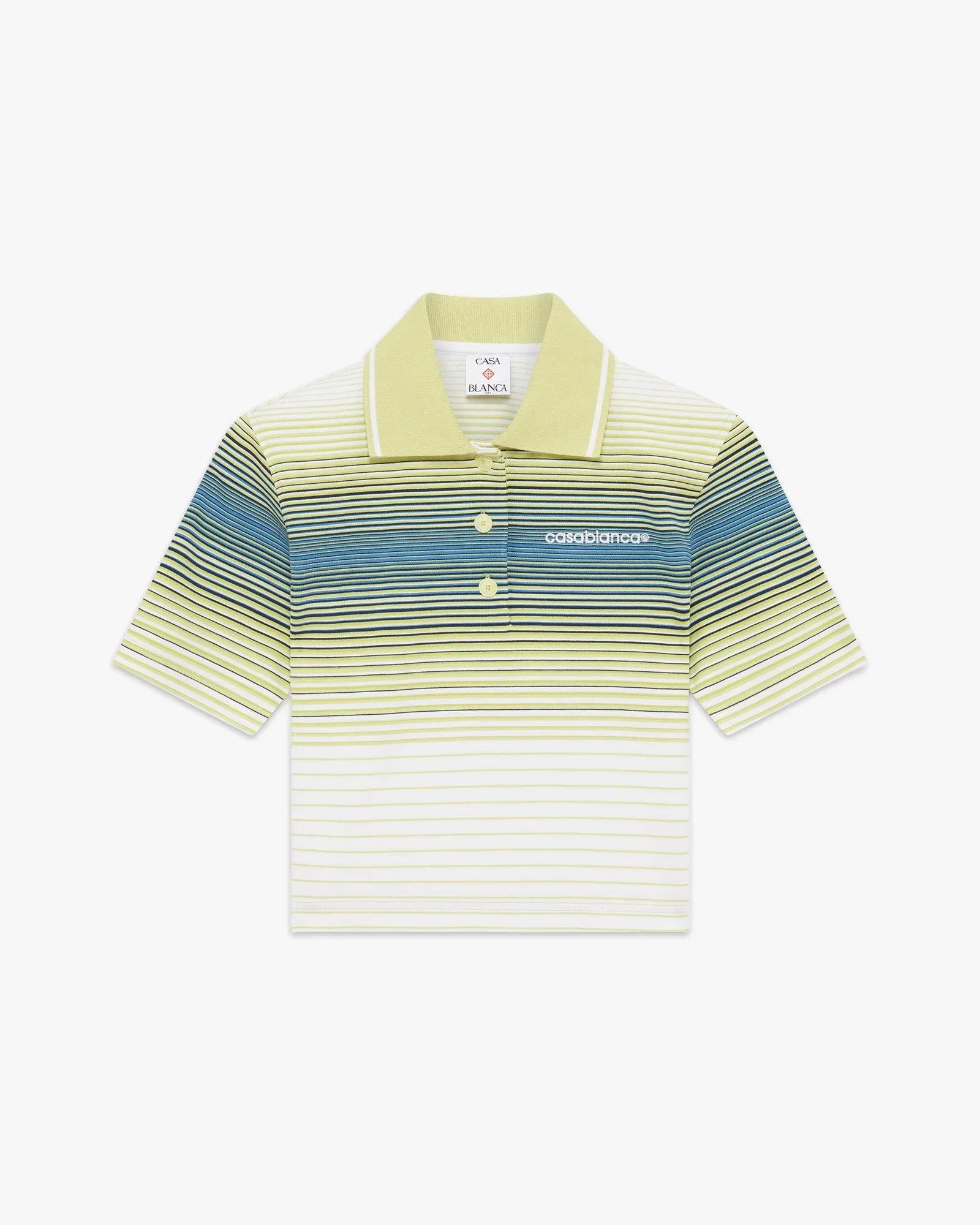 Bourgeois Striped Short Sleeve Polo Shirt | Casablanca Paris | Image 1