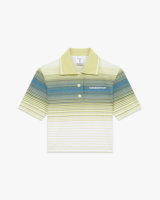 Bourgeois Striped Short Sleeve Polo Shirt | Casablanca Paris | Image 1