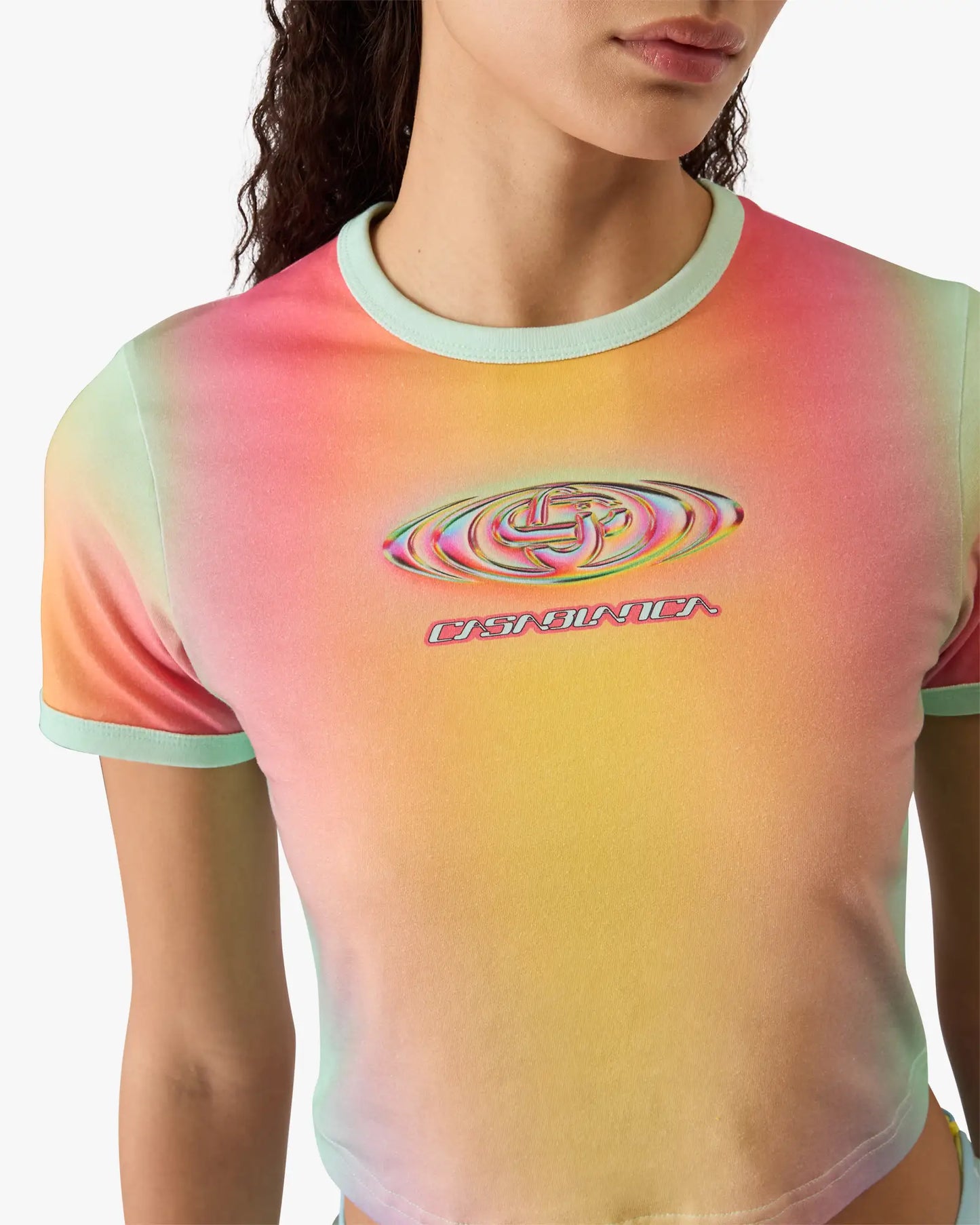 Glass Gradient Printed Baby Short Sleeve T-Shirt | Casablanca Paris | Image 5