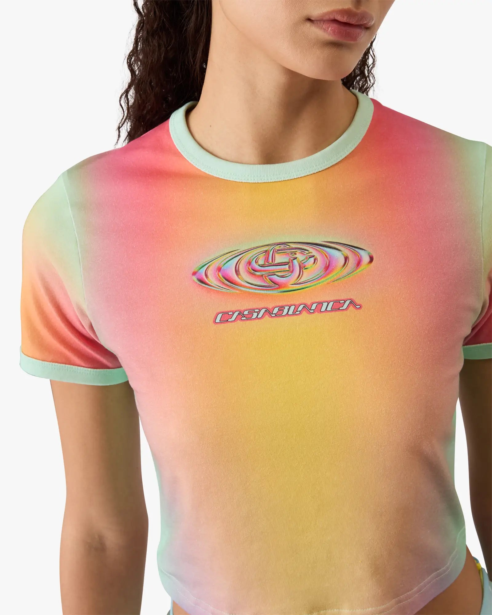 Glass Gradient Printed Baby Short Sleeve T-Shirt | Casablanca Paris | Image 5