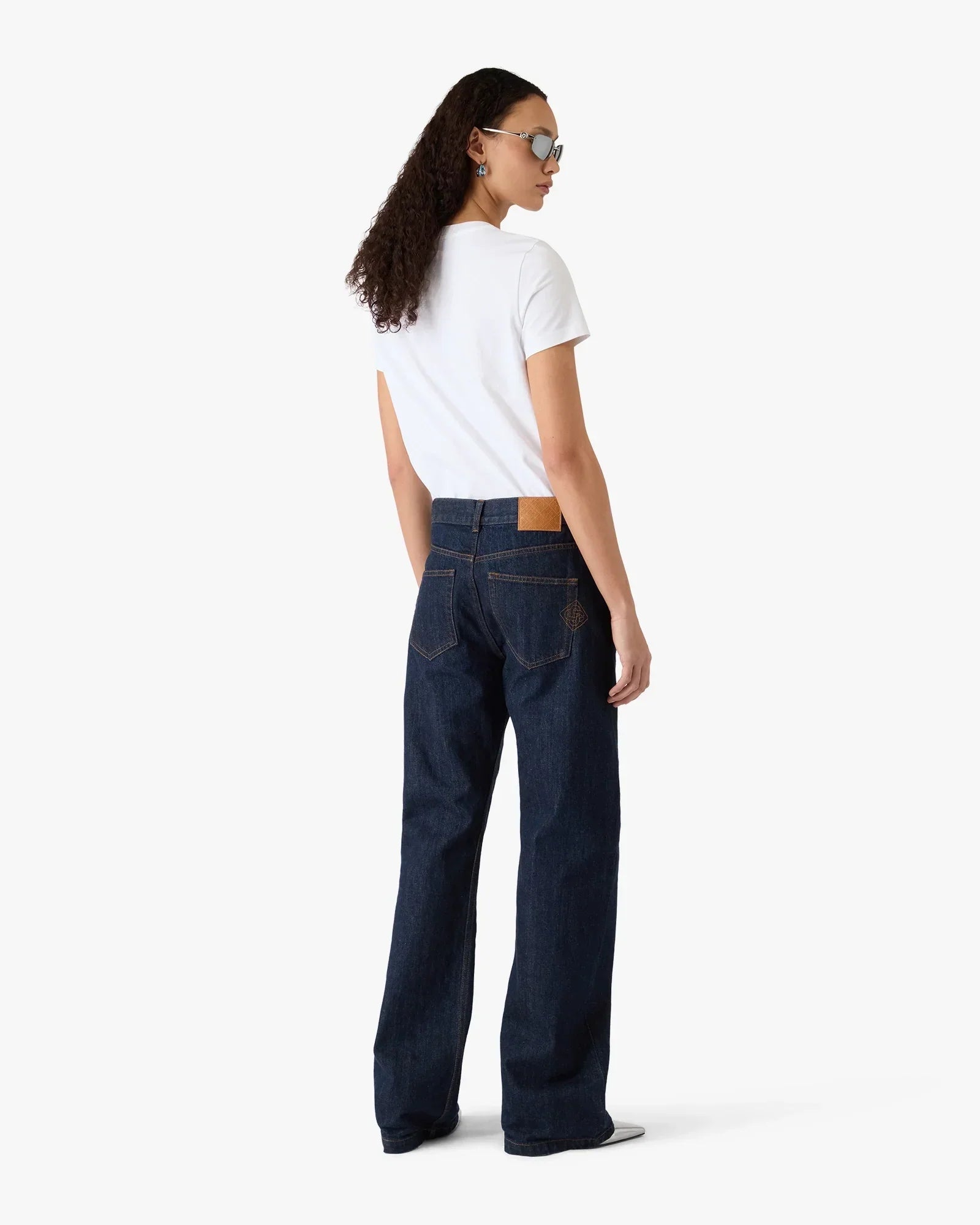 Classic Embroidery Patch Fitted Short Sleeve T-Shirt | Casablanca Paris | Image 3
