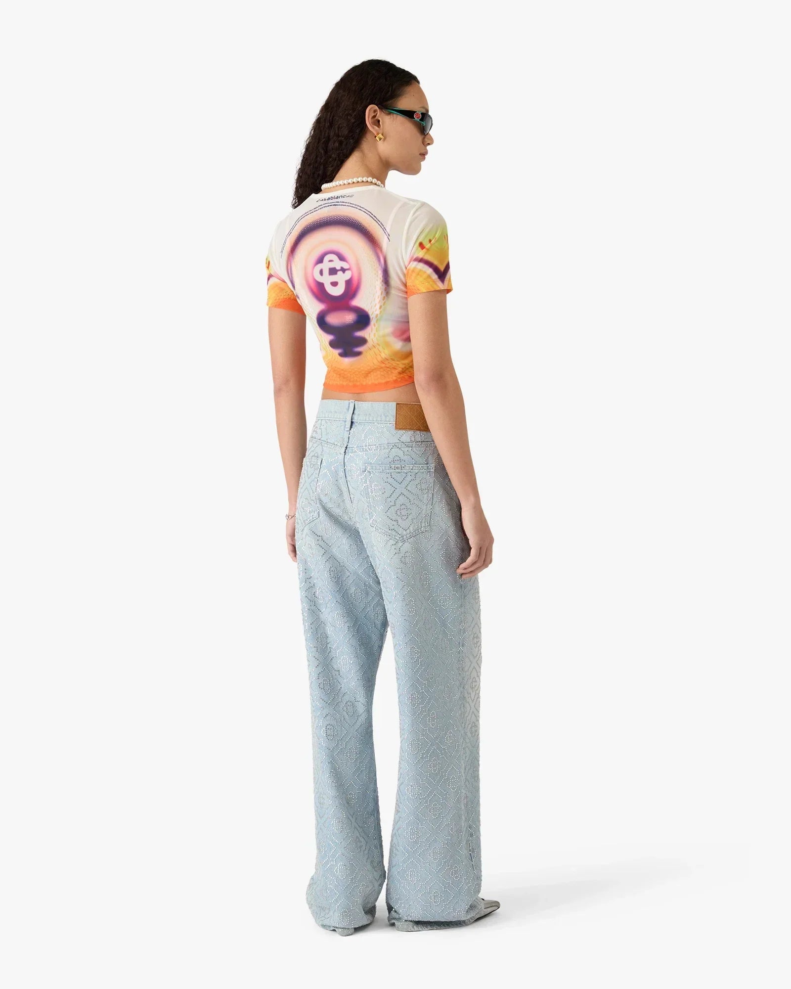 Sporchid Printed Mesh Baby Short Sleeve T-Shirt | Casablanca Paris | Image 3