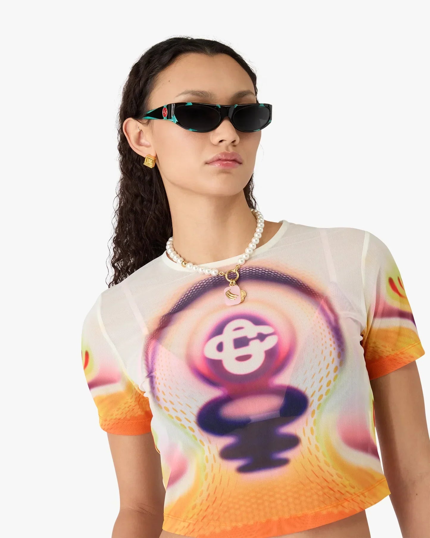 Sporchid Printed Mesh Baby Short Sleeve T-Shirt | Casablanca Paris | Image 5