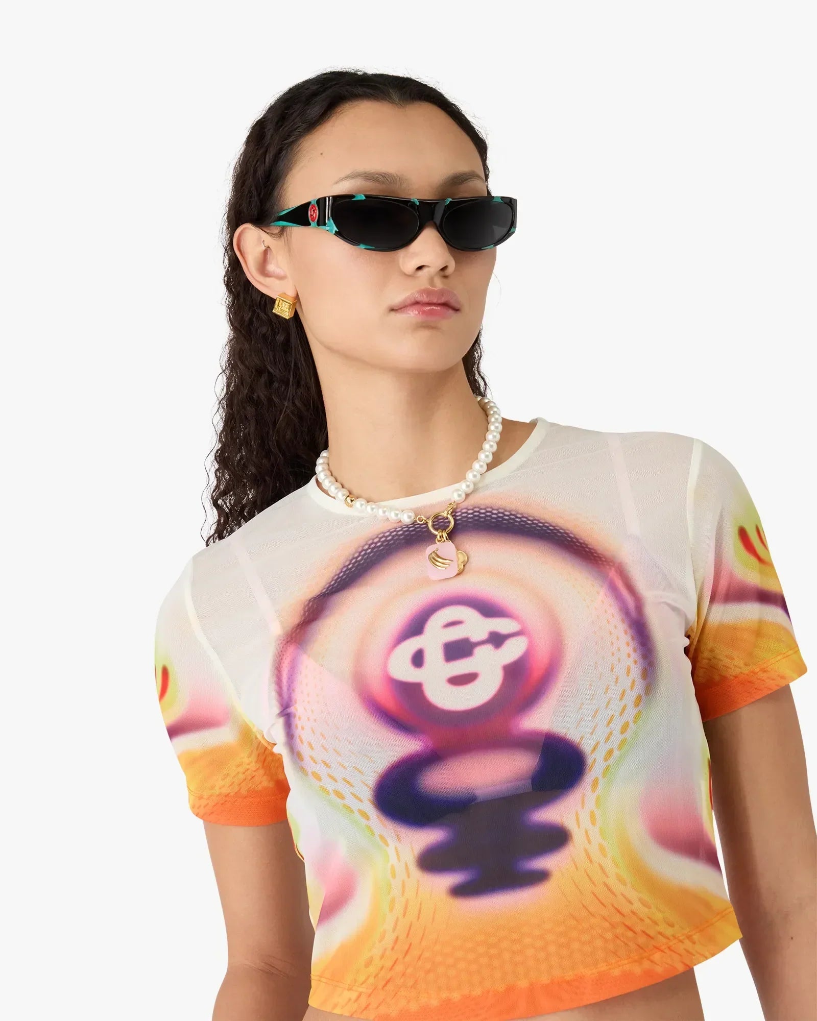 Sporchid Printed Mesh Baby Short Sleeve T-Shirt | Casablanca Paris | Image 5