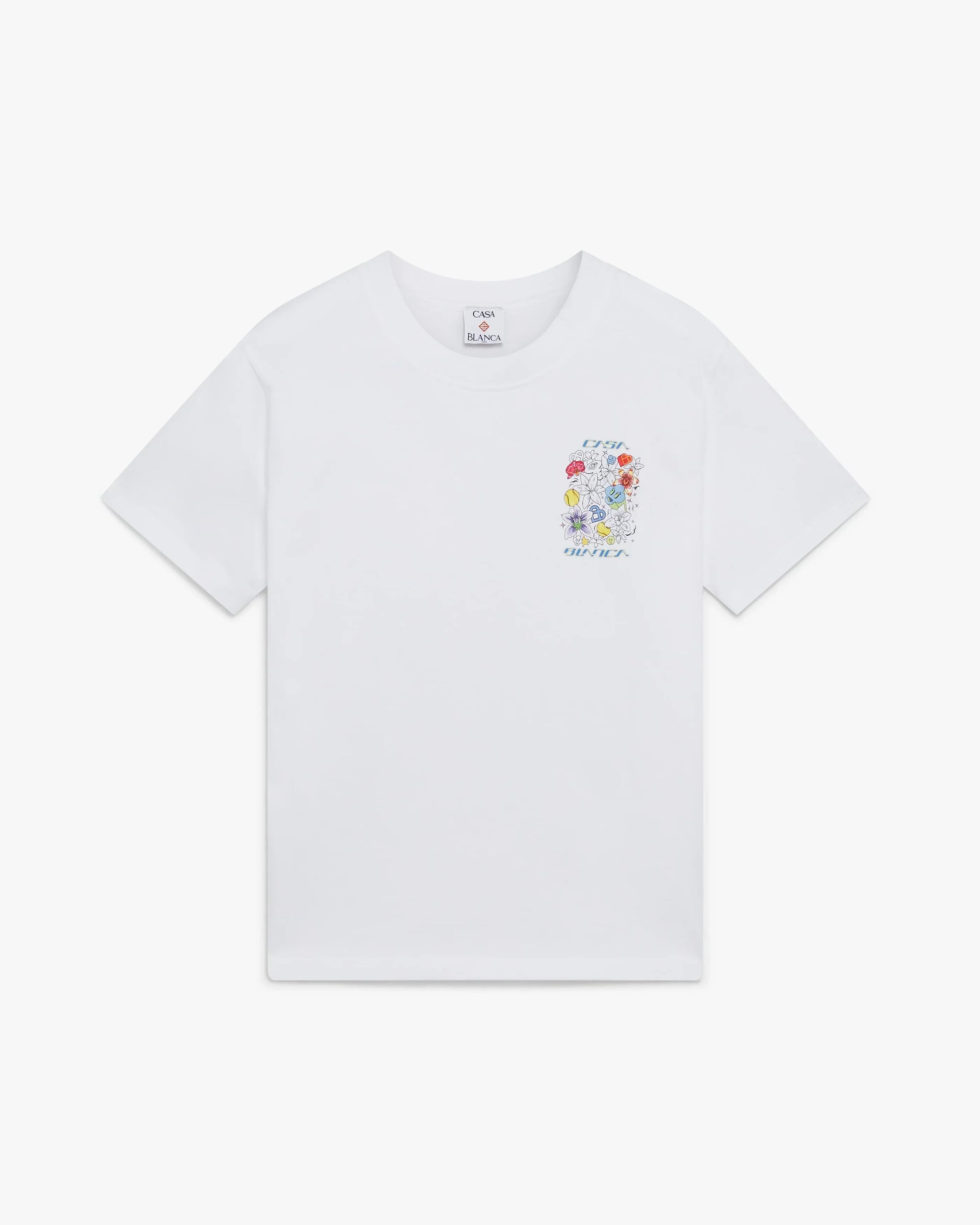 White Graffiti Short Sleeve T-Shirt | Casablanca Paris | Image 6