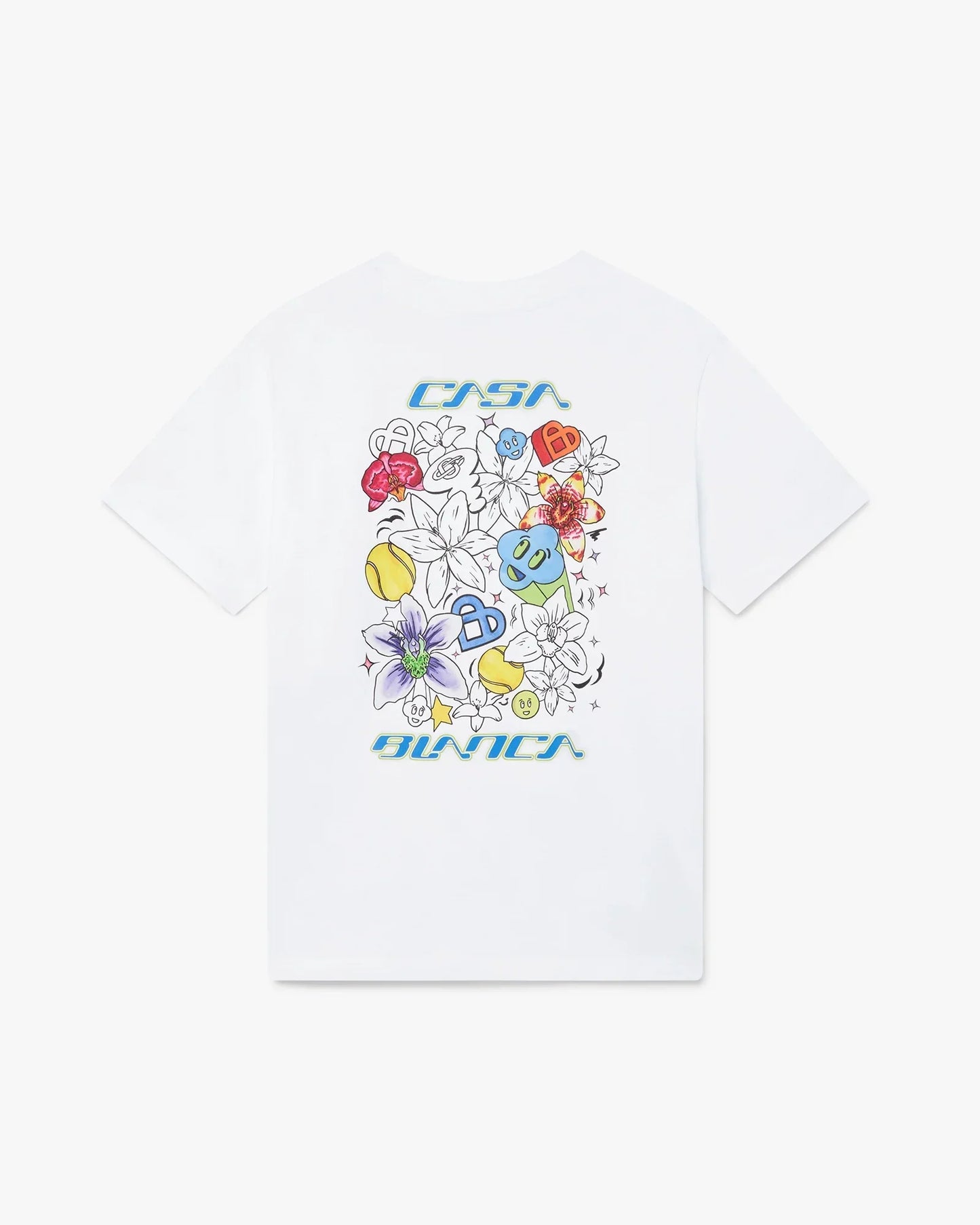 White Graffiti Short Sleeve T-Shirt | Casablanca Paris | Image 1