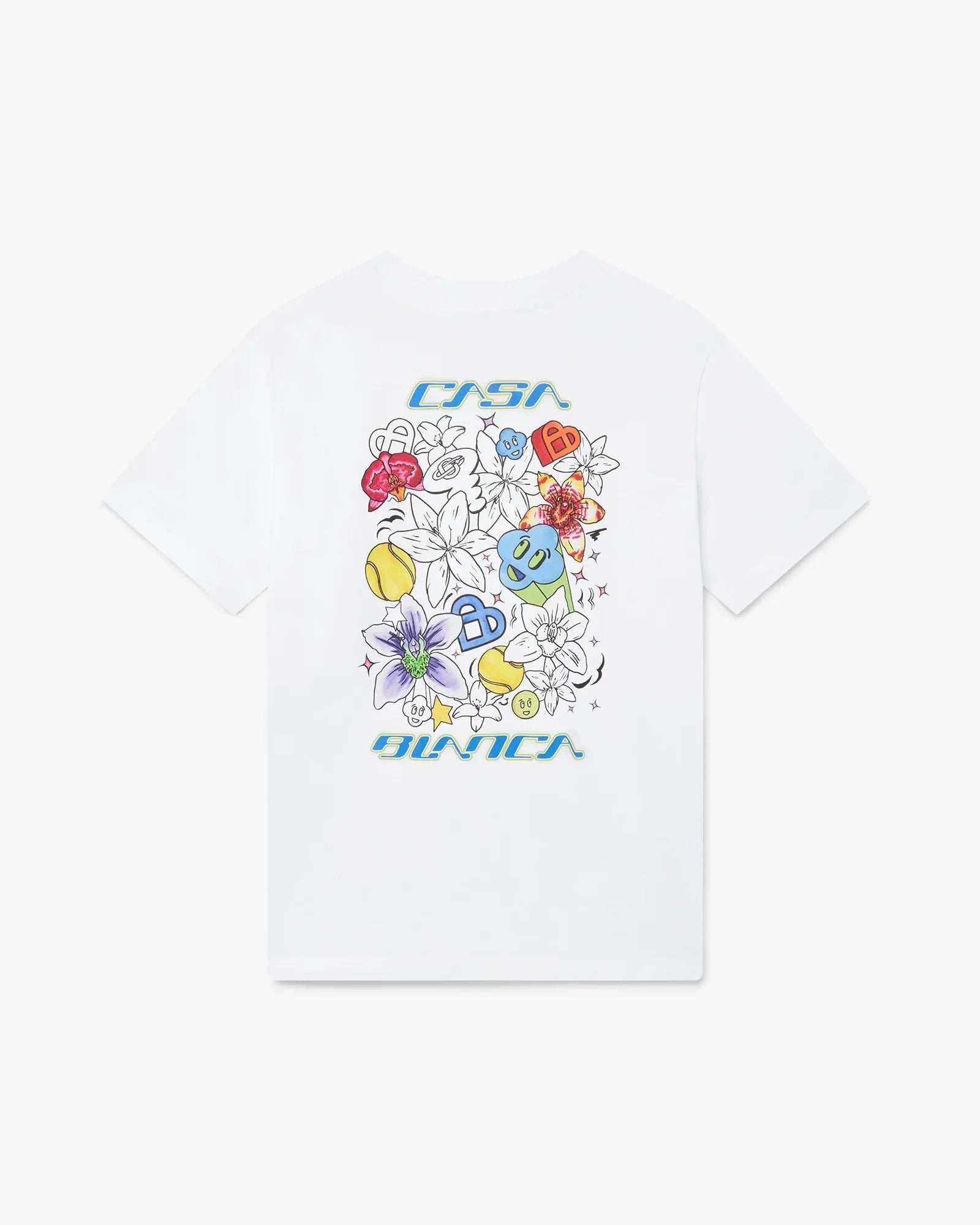 White Graffiti Short Sleeve T-Shirt | Casablanca Paris | Image 1