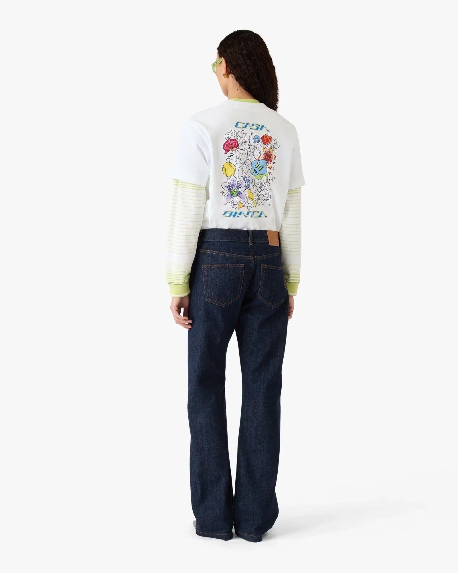 White Graffiti Short Sleeve T-Shirt | Casablanca Paris | Image 3
