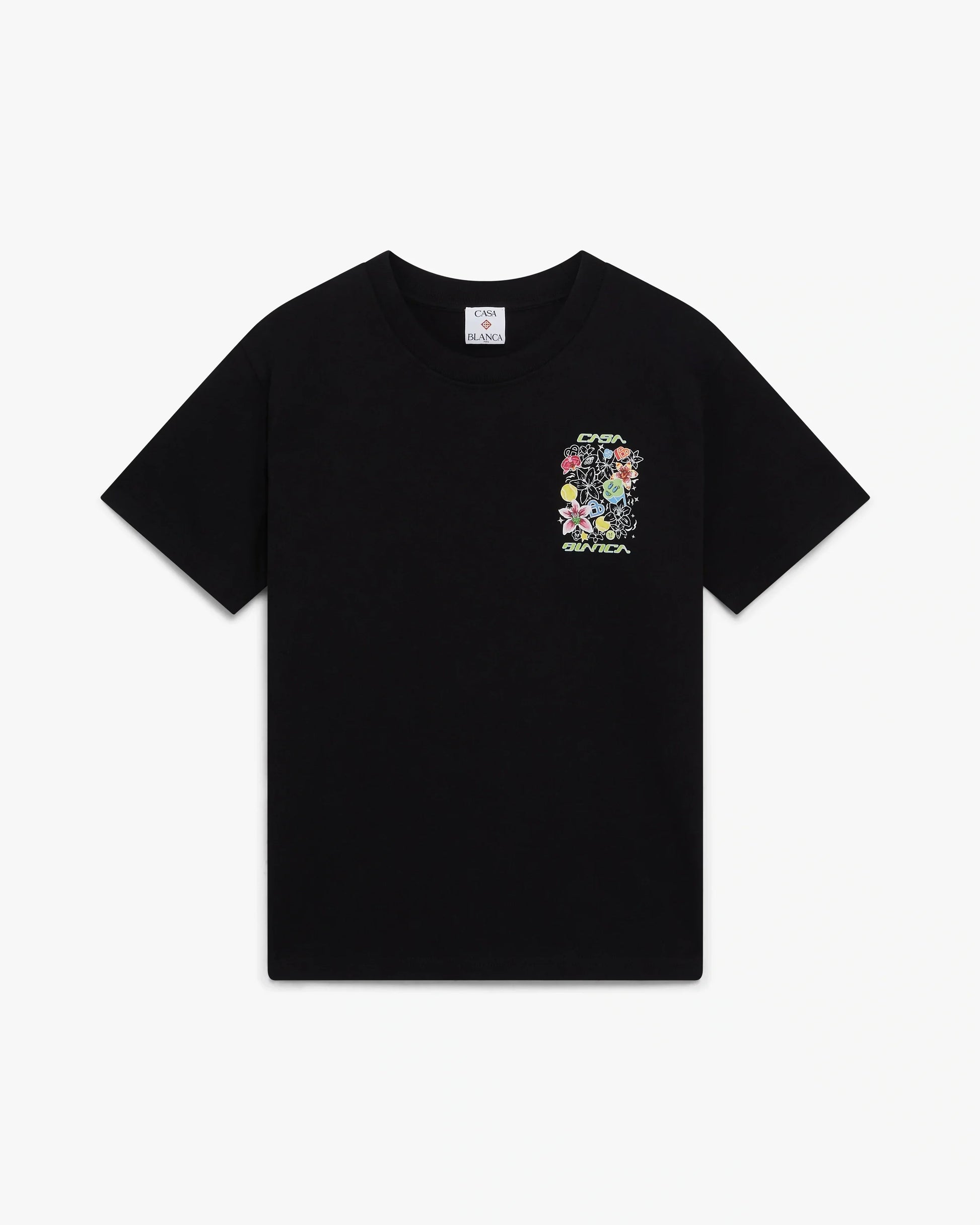 Black Graffiti Short Sleeve T-Shirt | Casablanca Paris | Image 6