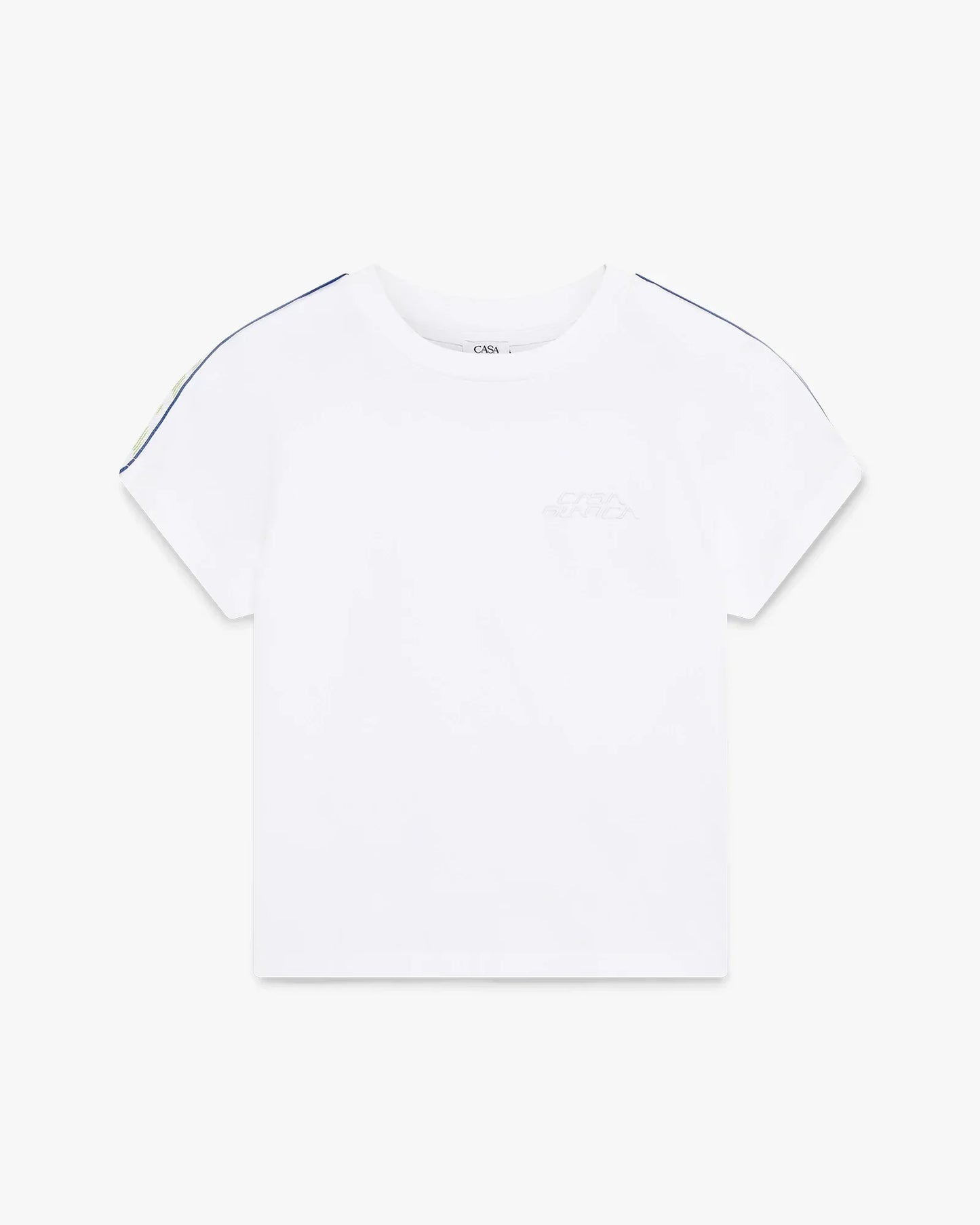 White Laurel Short Sleeve T-Shirt | Casablanca Paris | Image 1