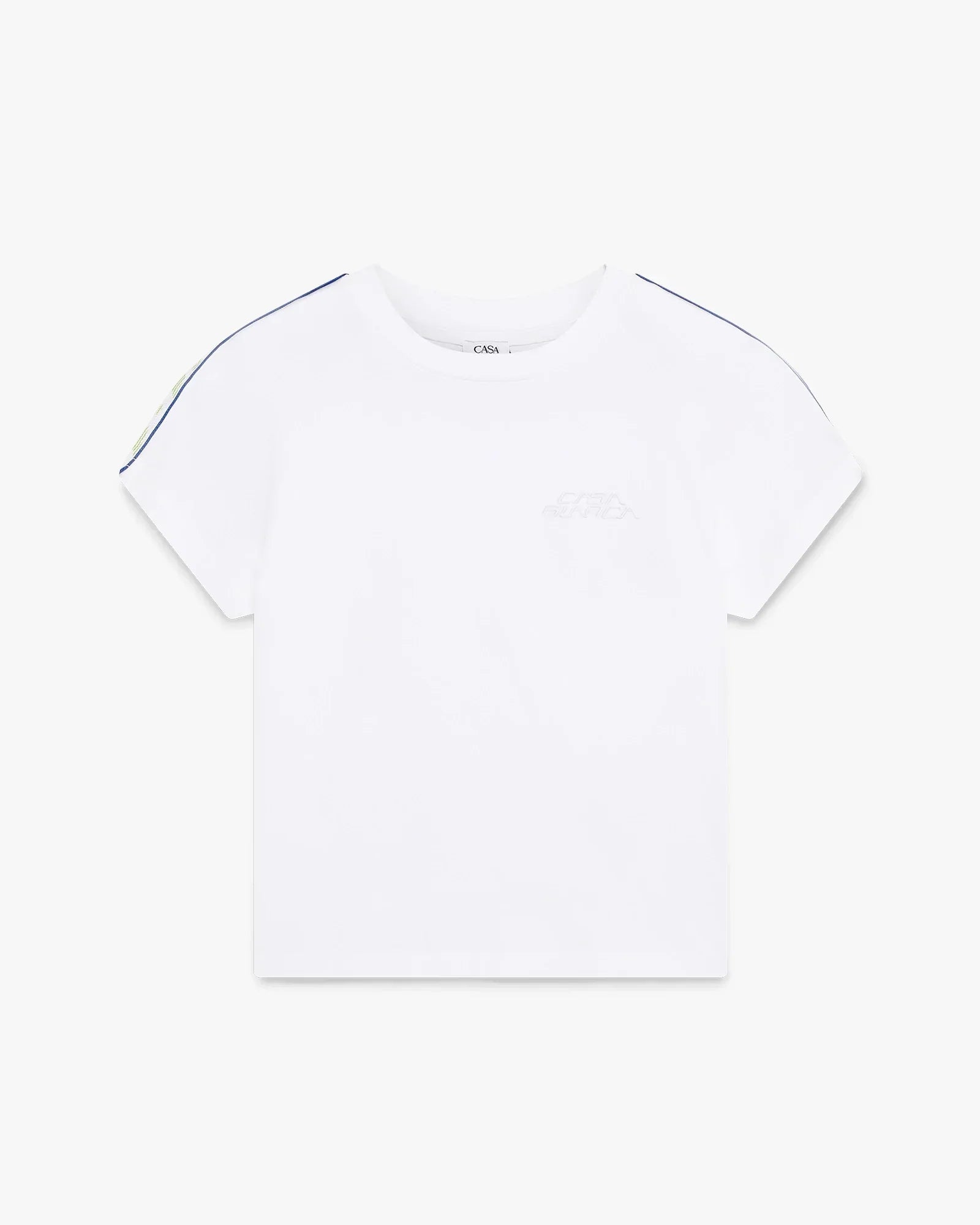 White Laurel Short Sleeve T-Shirt | Casablanca Paris | Image 1