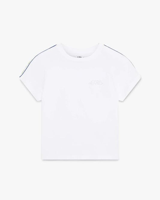 White Laurel Short Sleeve T-Shirt | Casablanca Paris | Image 1