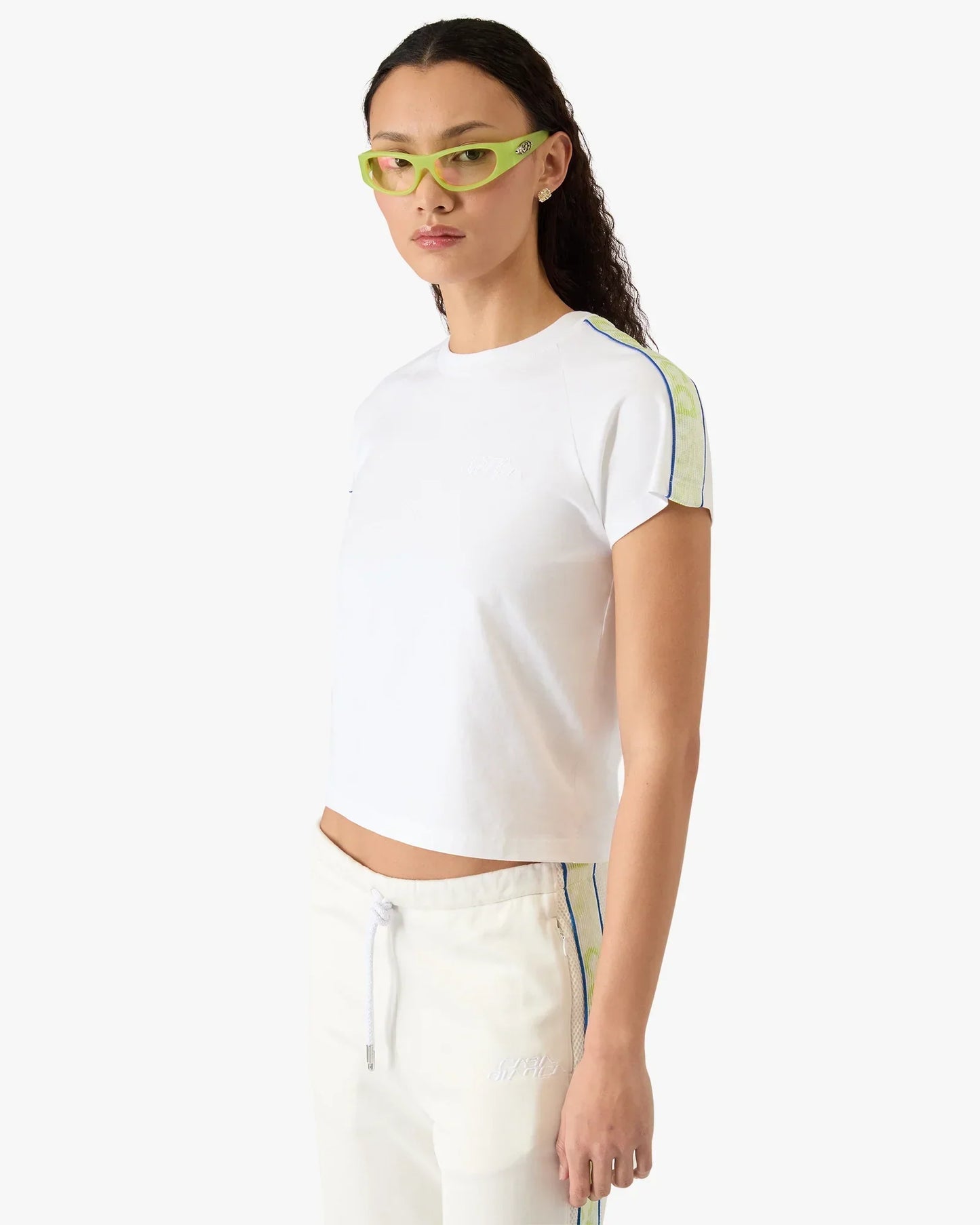 White Laurel Short Sleeve T-Shirt | Casablanca Paris | Image 4