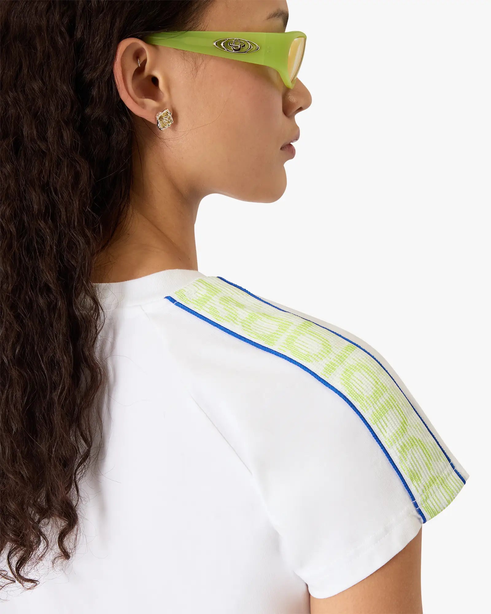 White Laurel Short Sleeve T-Shirt | Casablanca Paris | Image 5