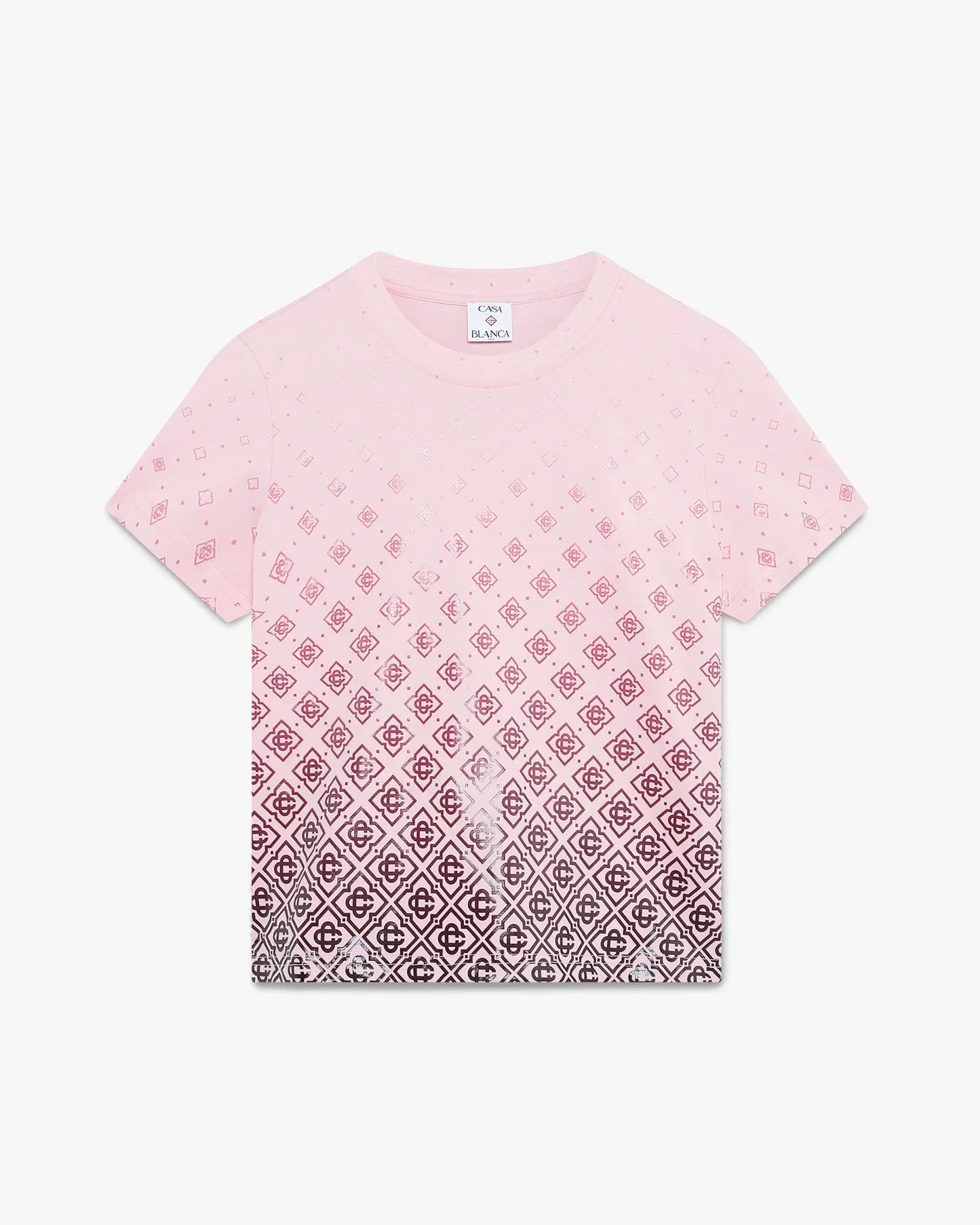 Aubergine Gradient Monogram Short Sleeve T-Shirt | Casablanca Paris | Image 1
