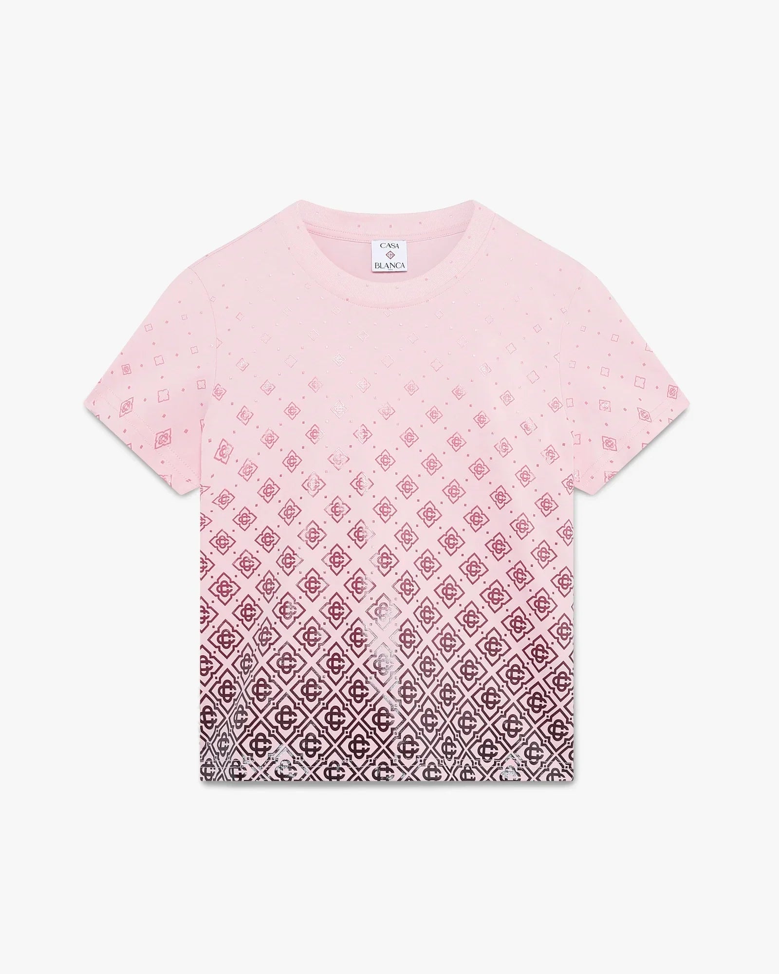 Aubergine Gradient Monogram Short Sleeve T-Shirt | Casablanca Paris | Image 1
