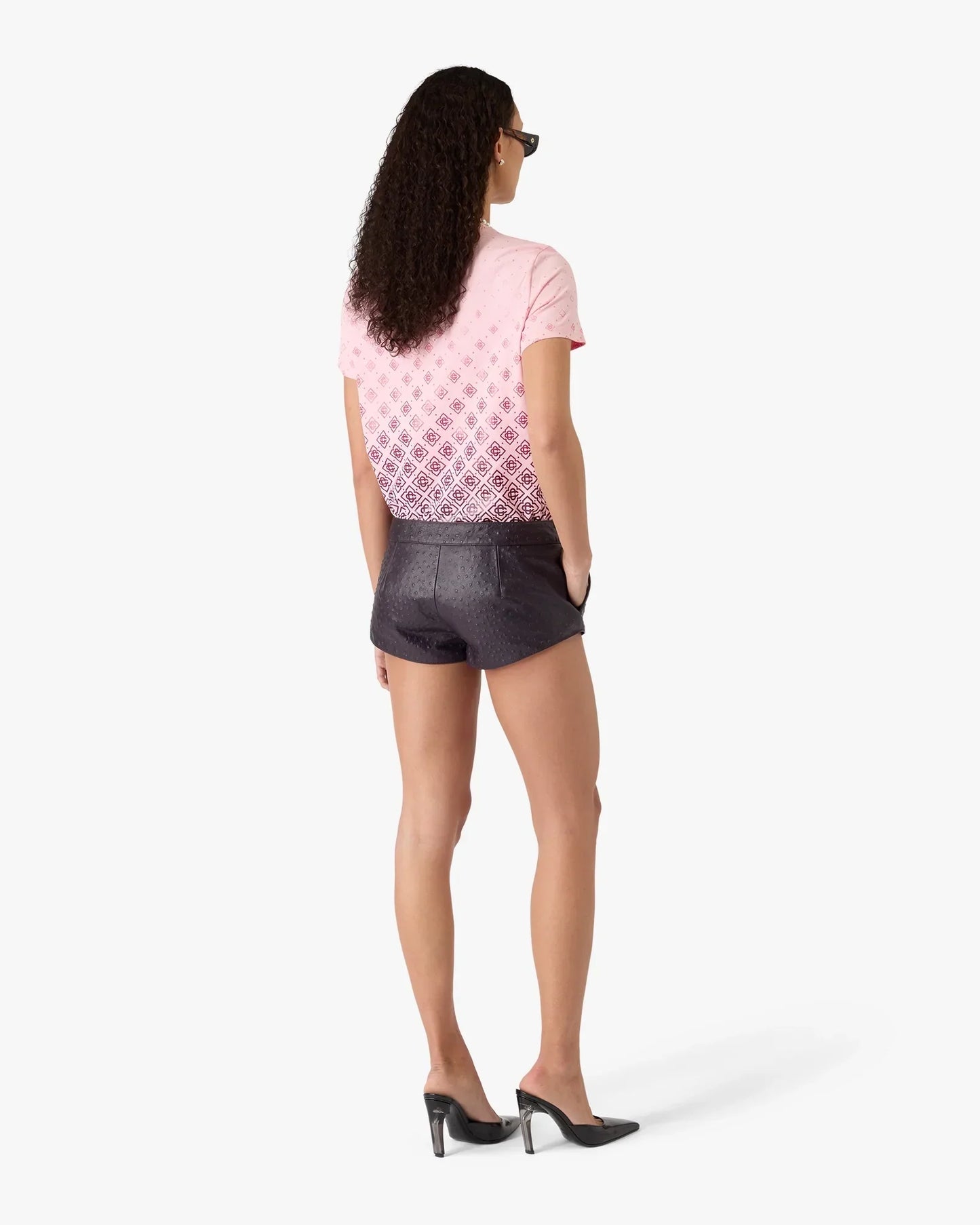 Aubergine Gradient Monogram Short Sleeve T-Shirt | Casablanca Paris | Image 3