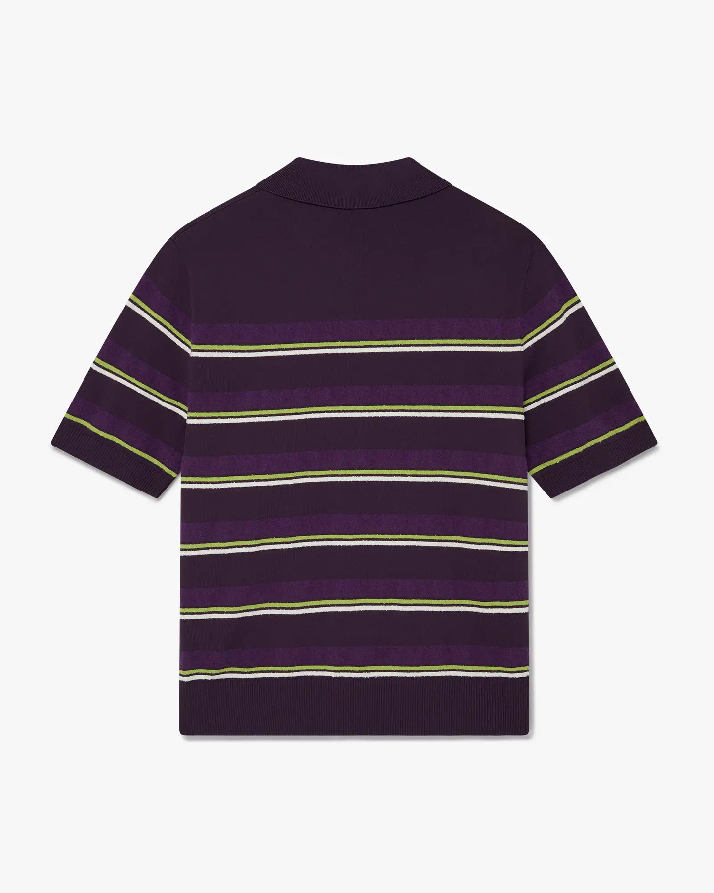 Purple & Green Striped Fitted Polo Shirt | Casablanca Paris | Image 6