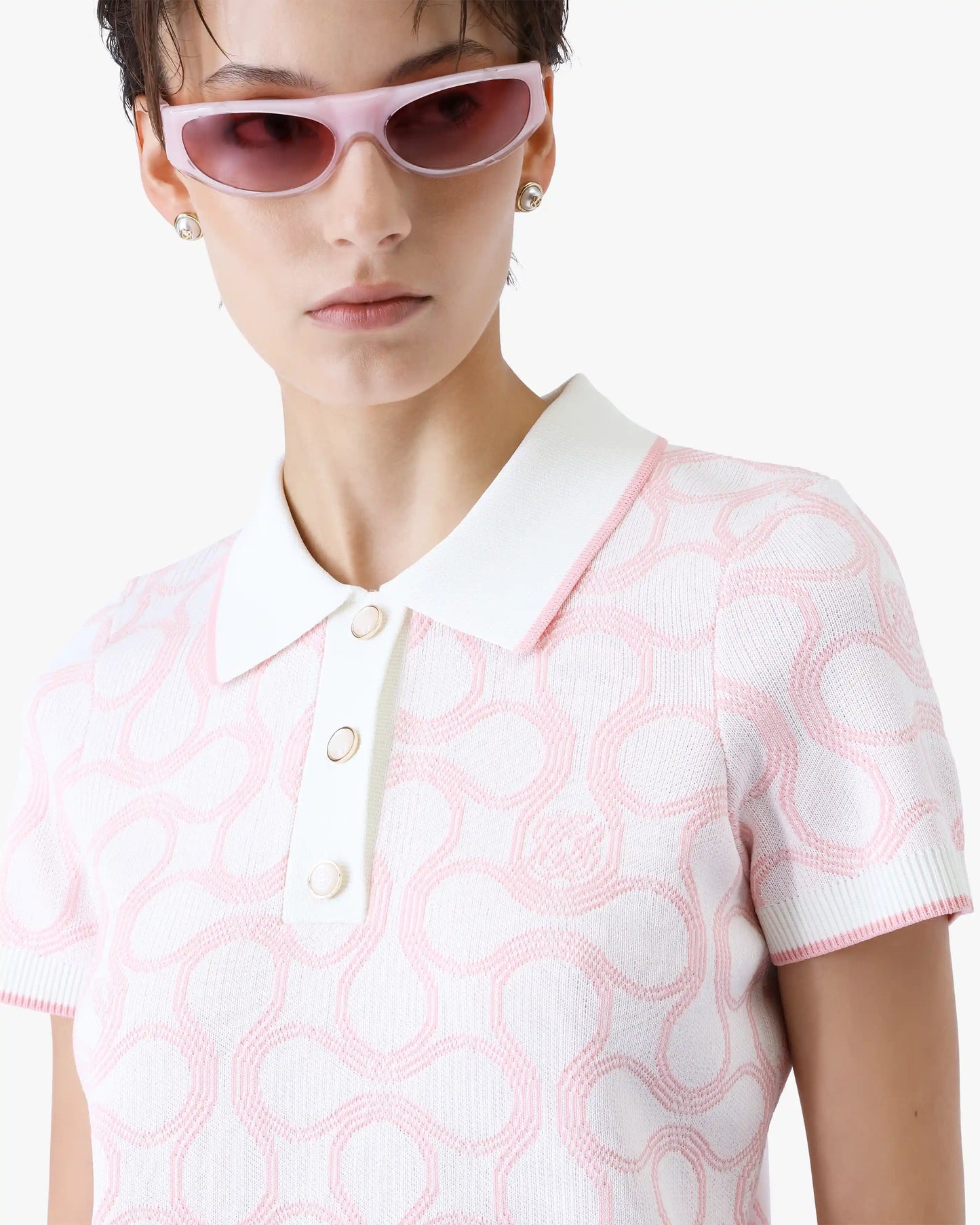 Optic Drop Polo Shirt | Casablanca Paris | Image 5