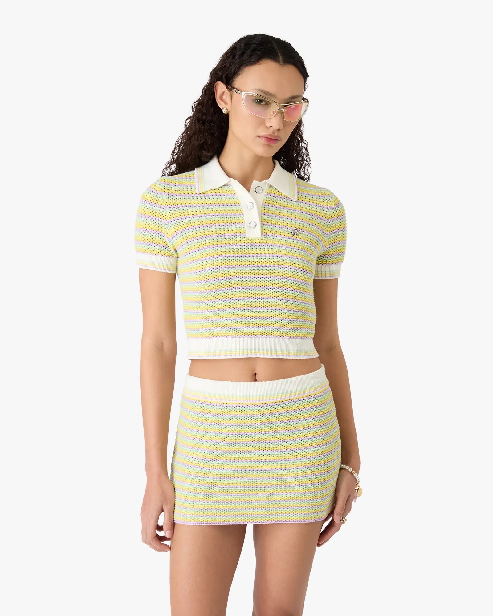 Bourgeois Striped Polo Shirt | Casablanca Paris | Image 4