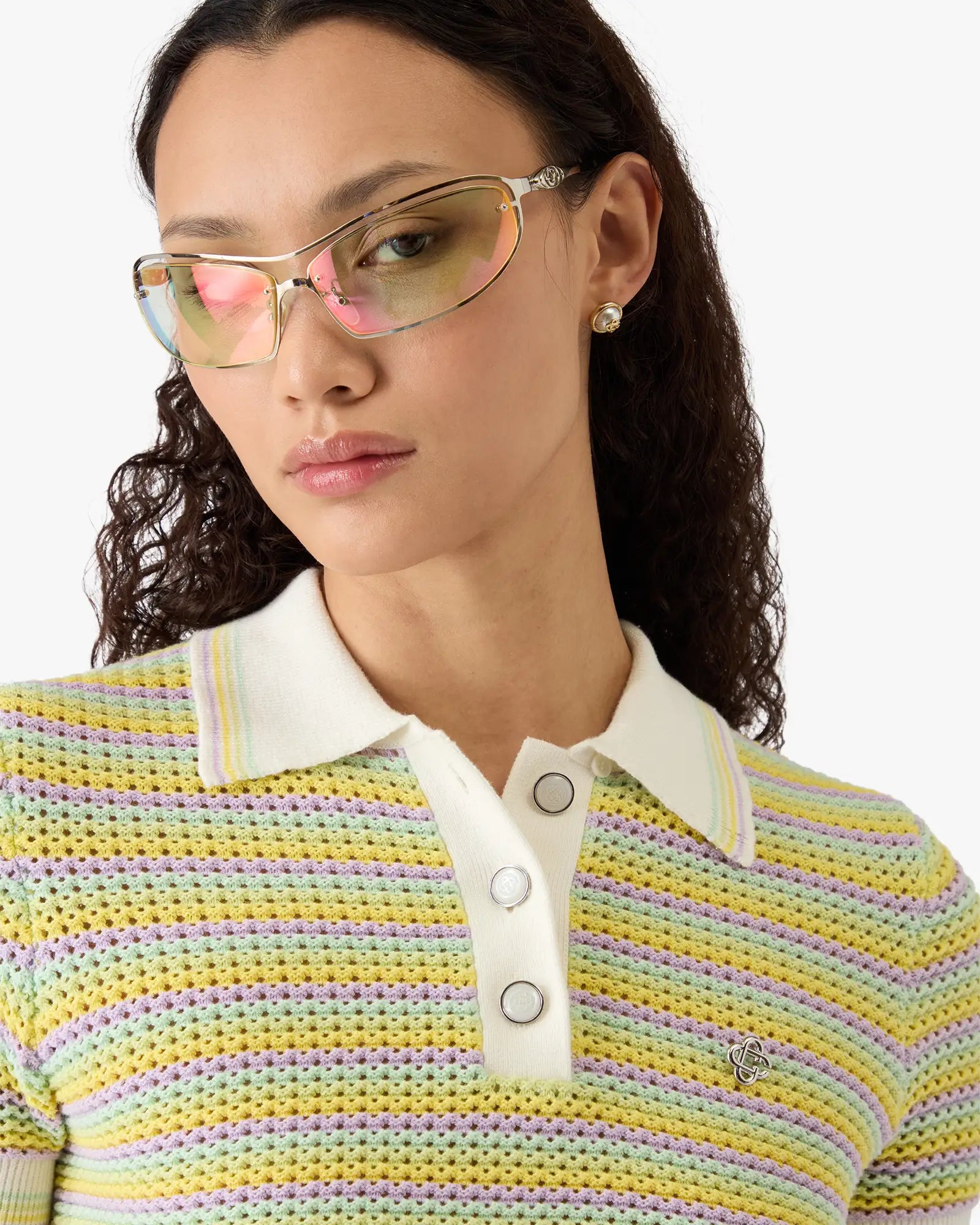 Bourgeois Striped Polo Shirt | Casablanca Paris | Image 5