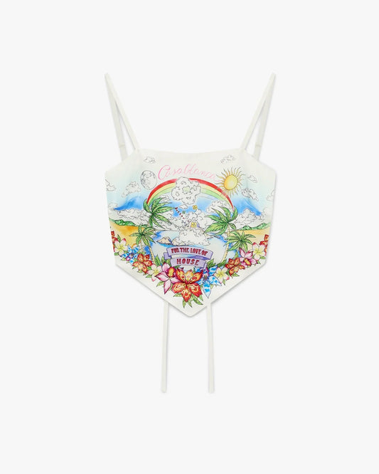 Better Days Silk Satin Scarf Top | Casablanca Paris | Image 1
