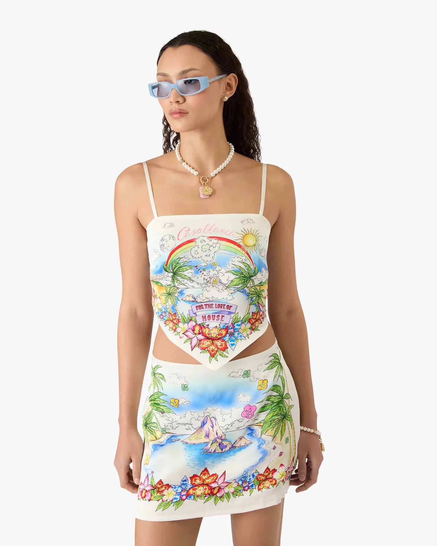 Better Days Silk Satin Scarf Top | Casablanca Paris | Image 4