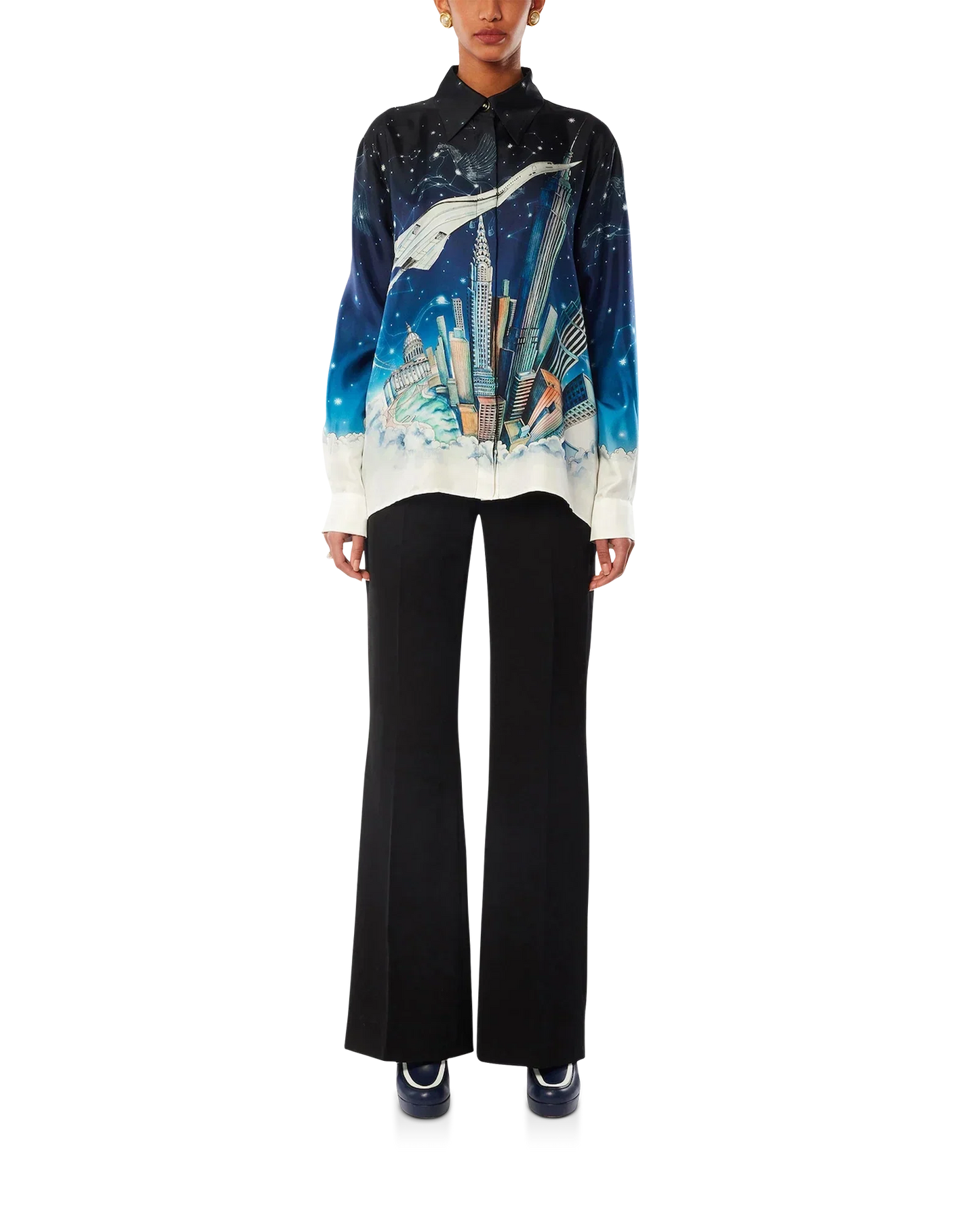 Vol De Nuit Silk Shirt | Casablanca Paris | Image 3