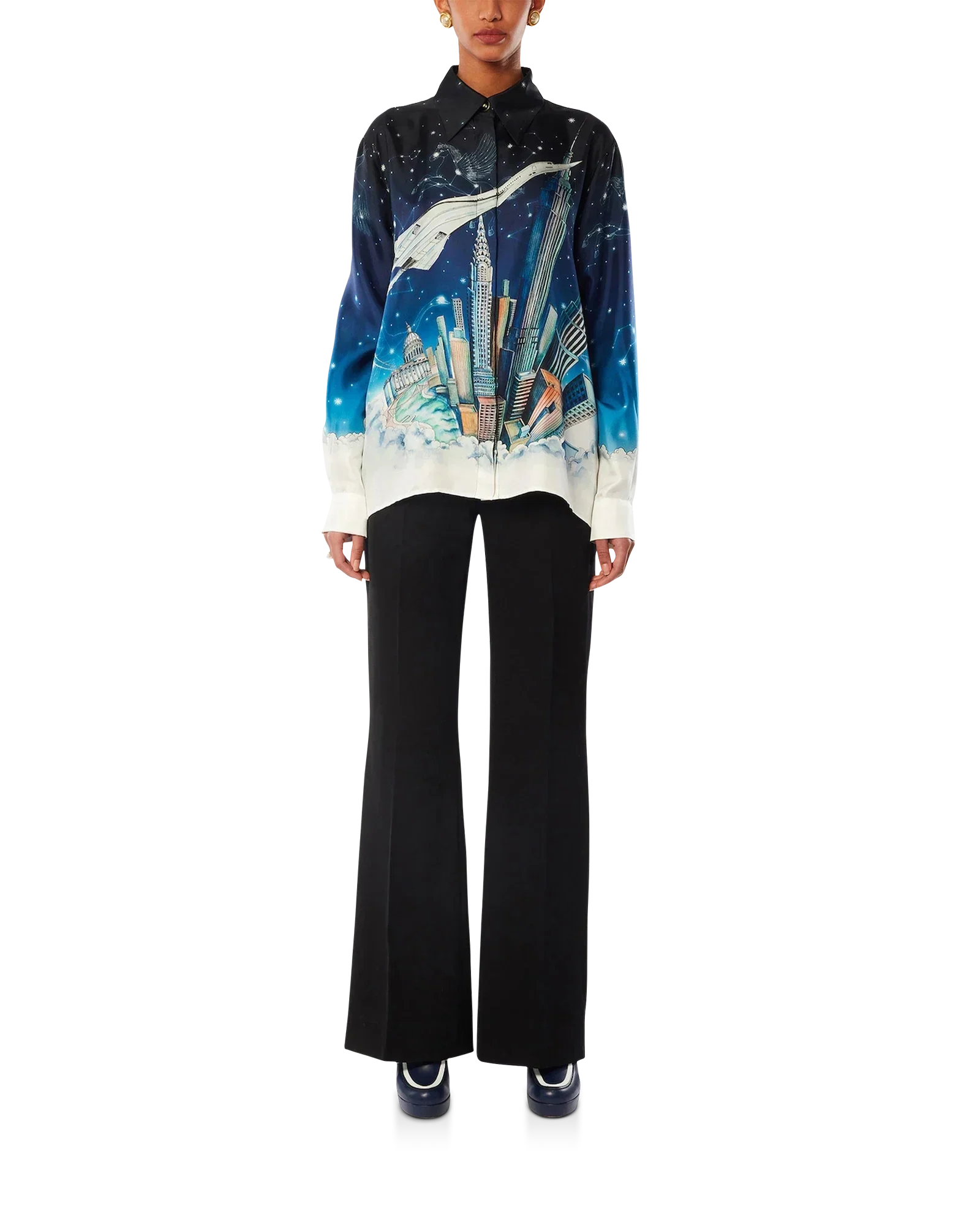 Vol De Nuit Silk Shirt | Casablanca Paris | Image 3