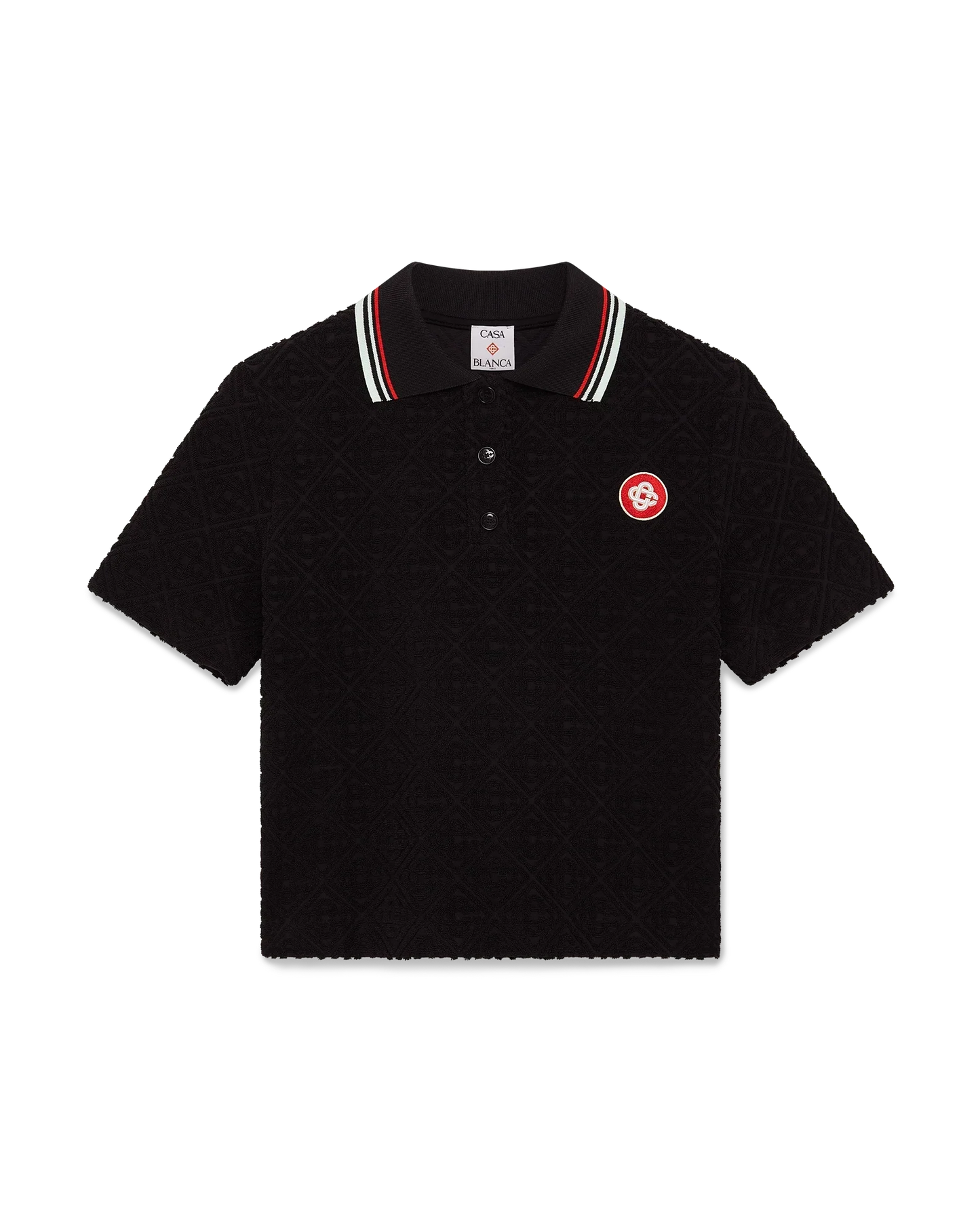 Monogram Jacquard Towelling Polo Shirt | Casablanca Paris | Image 1