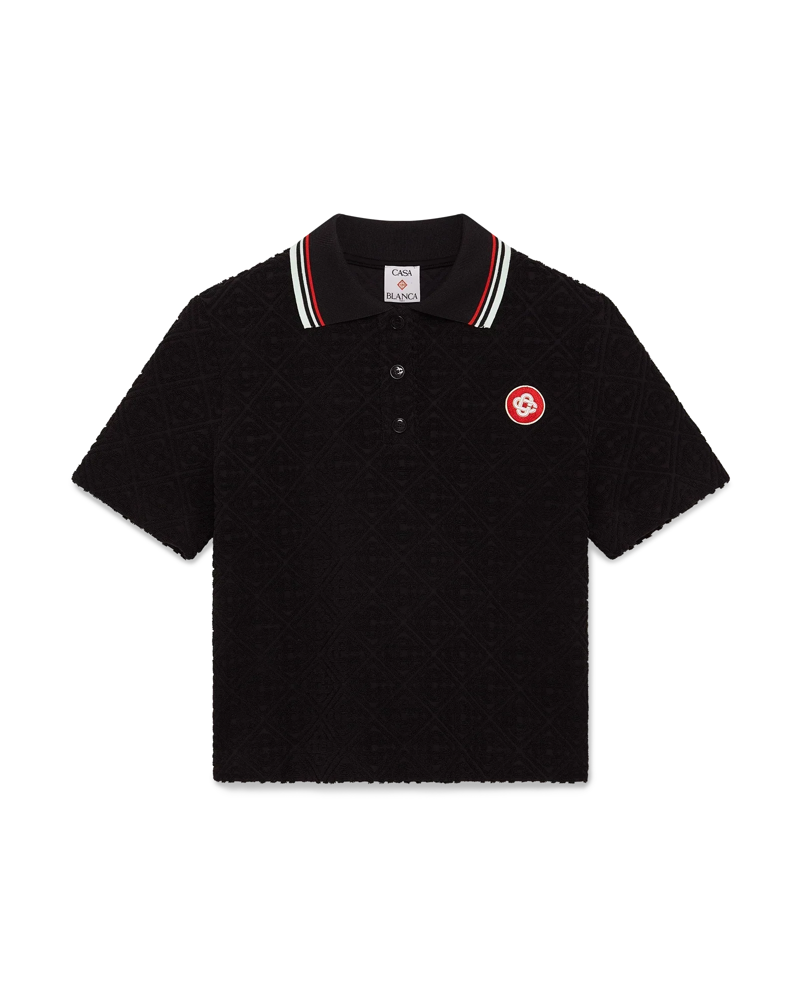 Monogram Jacquard Towelling Polo Shirt | Casablanca Paris | Image 1