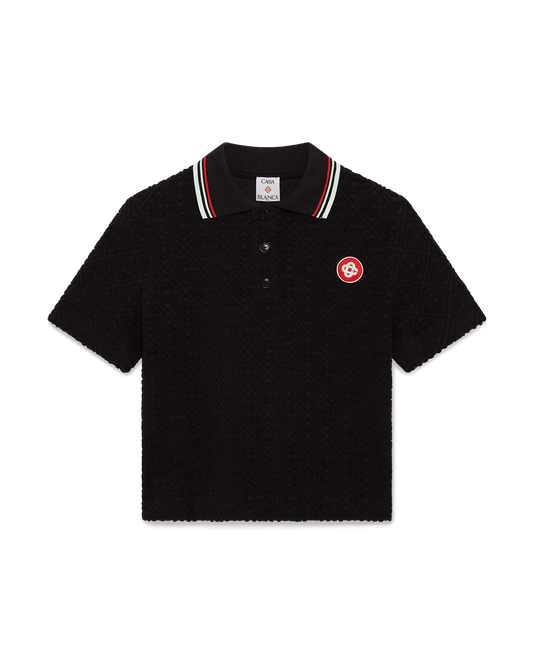 Monogram Jacquard Towelling Polo Shirt | Casablanca Paris | Image 1