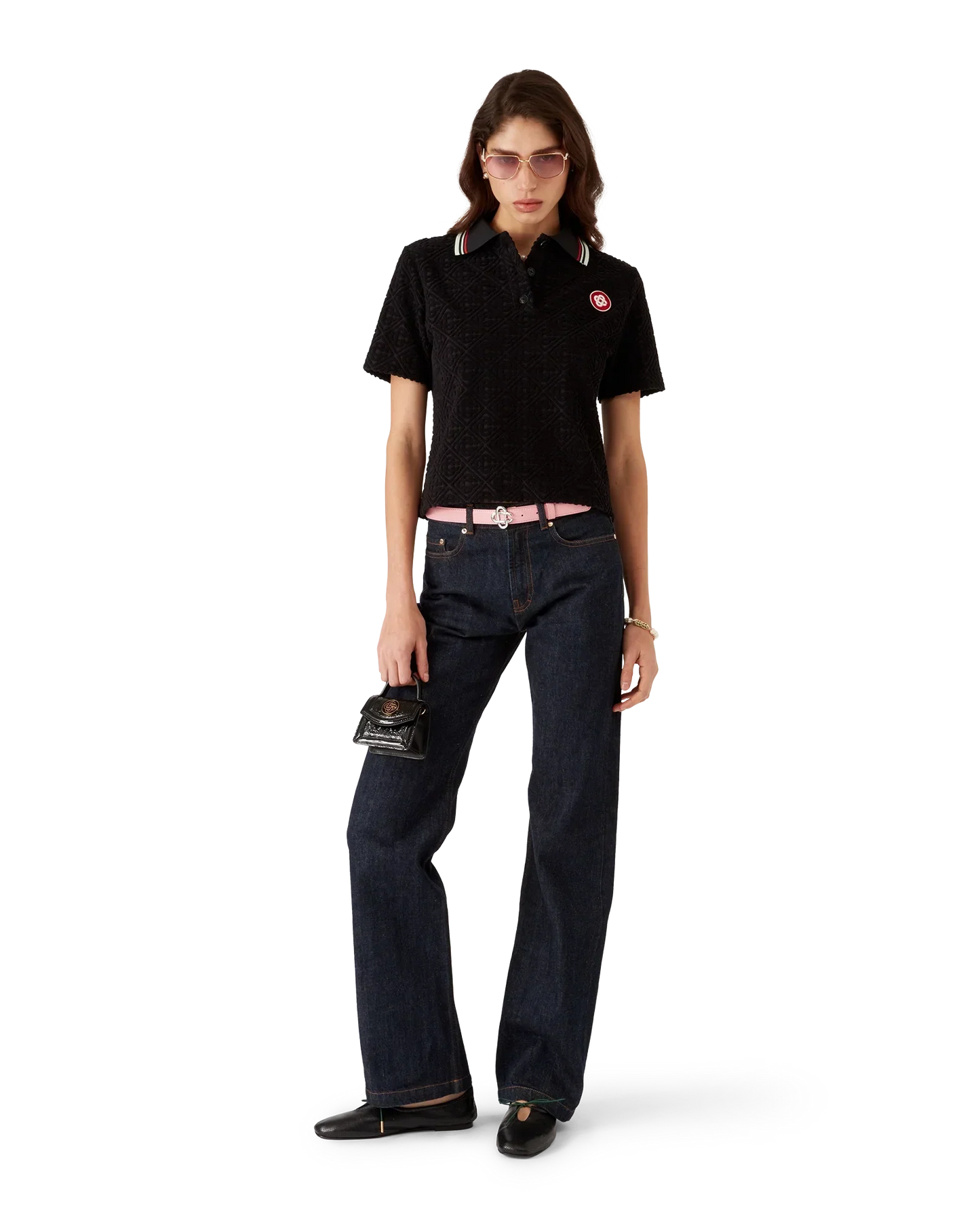 Monogram Jacquard Towelling Polo Shirt | Casablanca Paris | Image 2