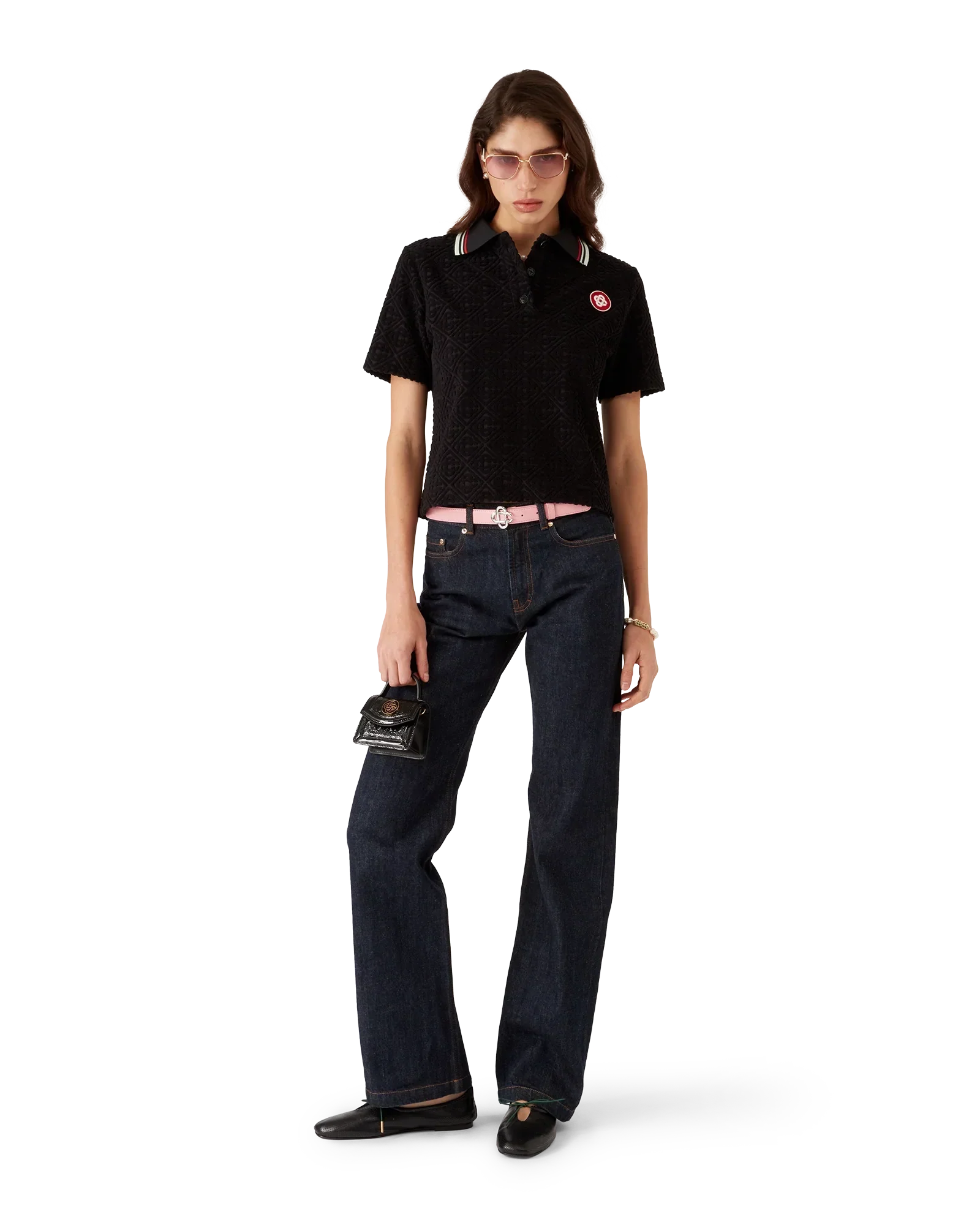 Monogram Jacquard Towelling Polo Shirt | Casablanca Paris | Image 2