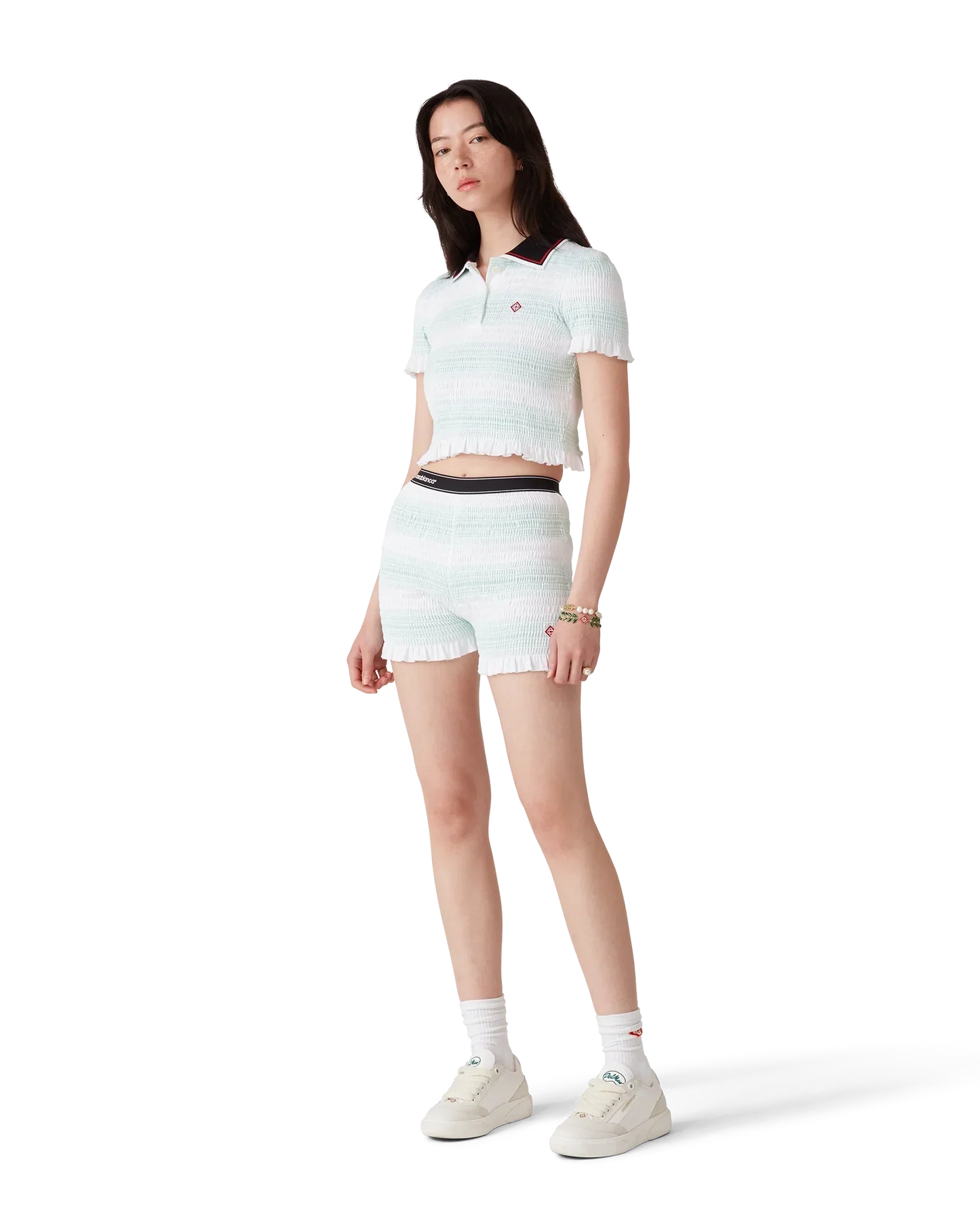 Stripe Shirred Shorts | Casablanca Paris | Image 2