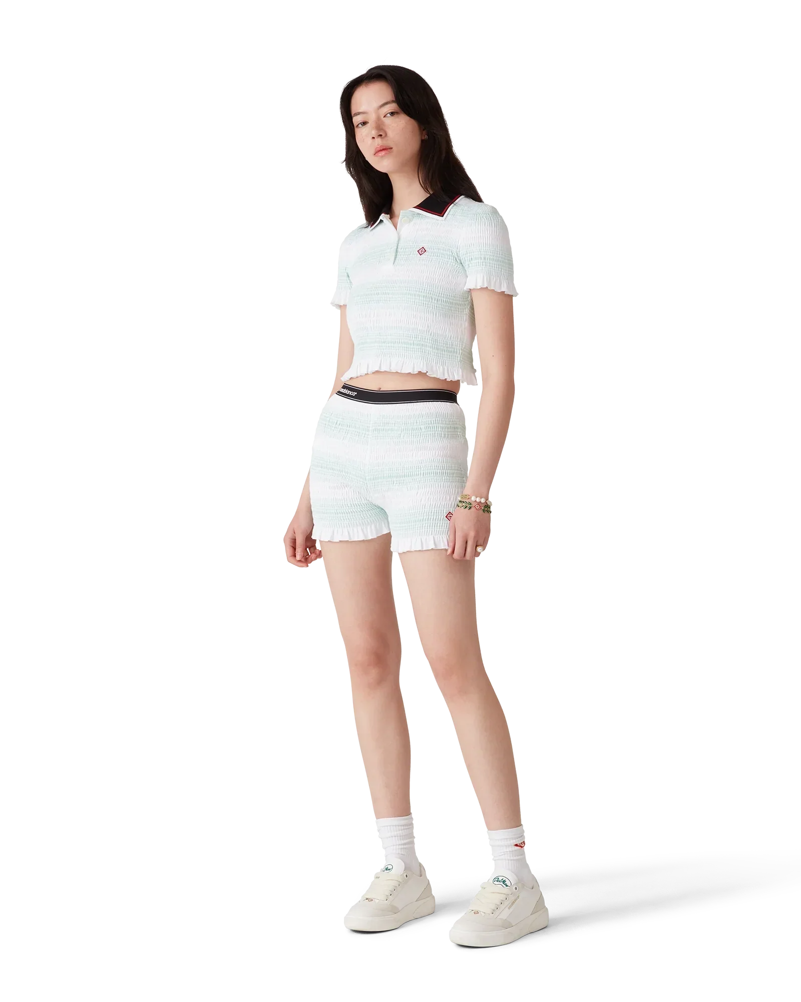 Stripe Shirred Shorts | Casablanca Paris | Image 2