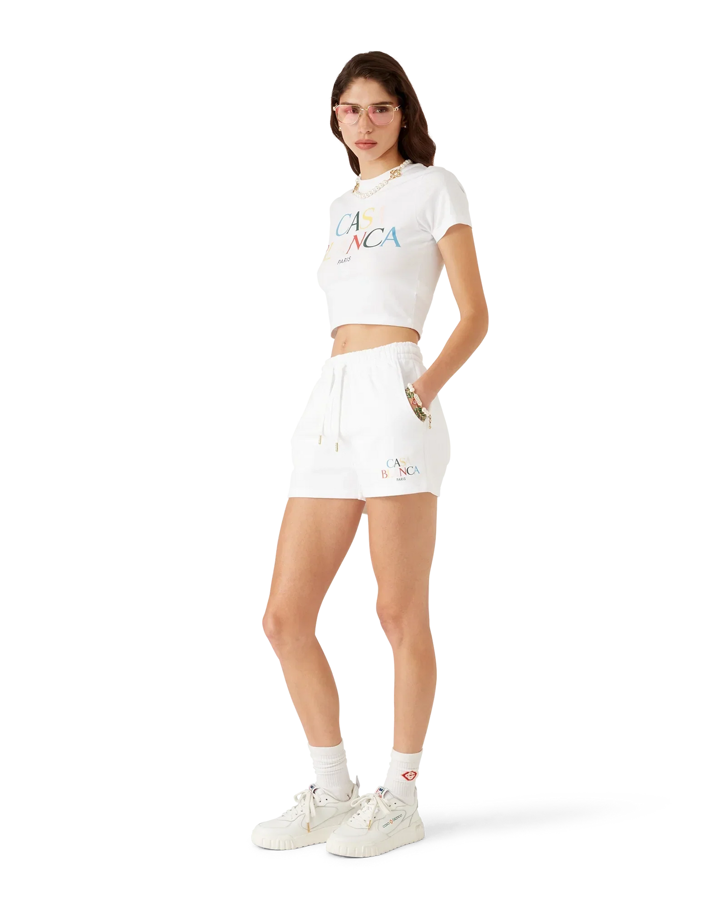 Stacked Logo Sweatshorts | Casablanca Paris | Image 2