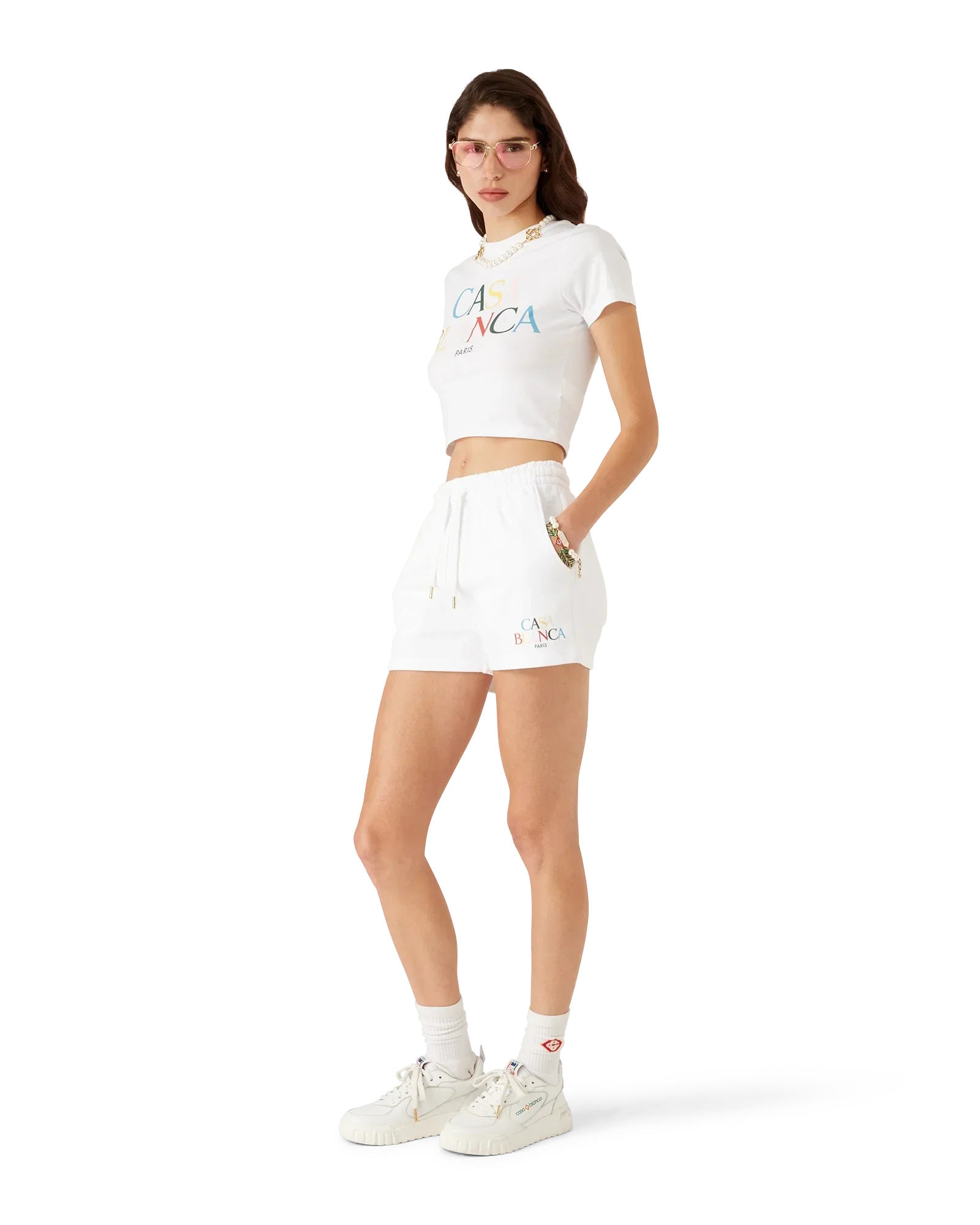 Stacked Logo Sweatshorts | Casablanca Paris | Image 2