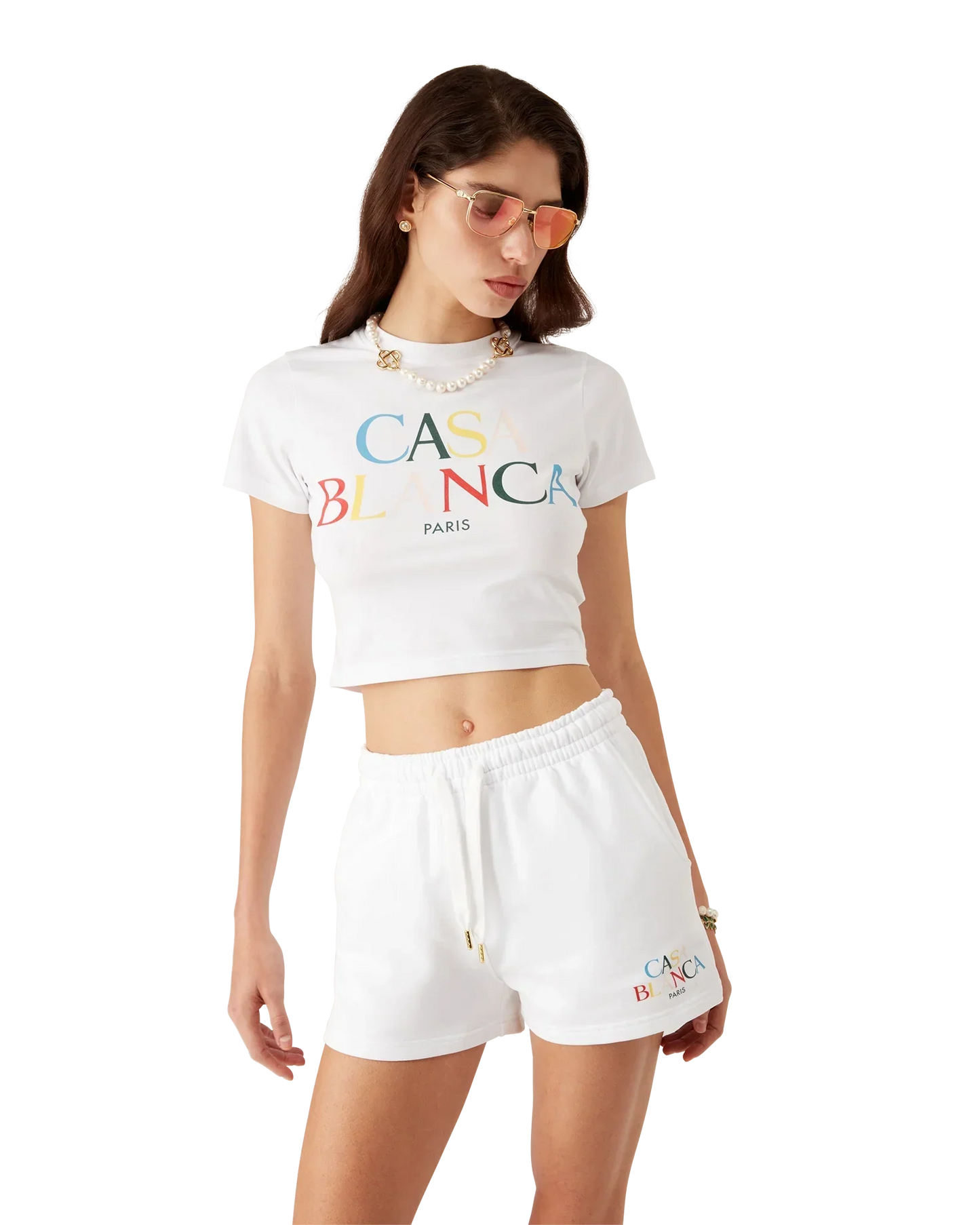 Stacked Logo Sweatshorts | Casablanca Paris | Image 4