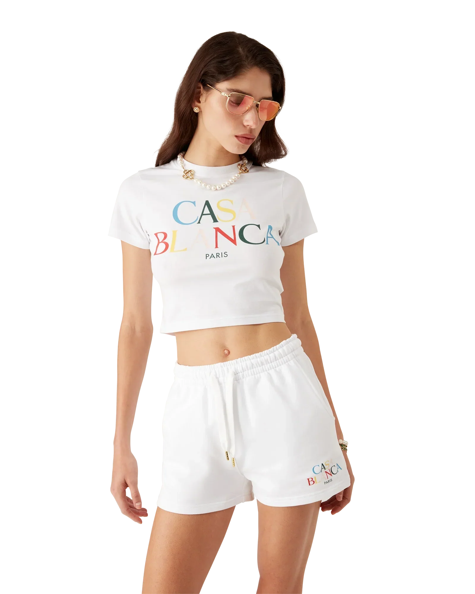 Stacked Logo Sweatshorts | Casablanca Paris | Image 4