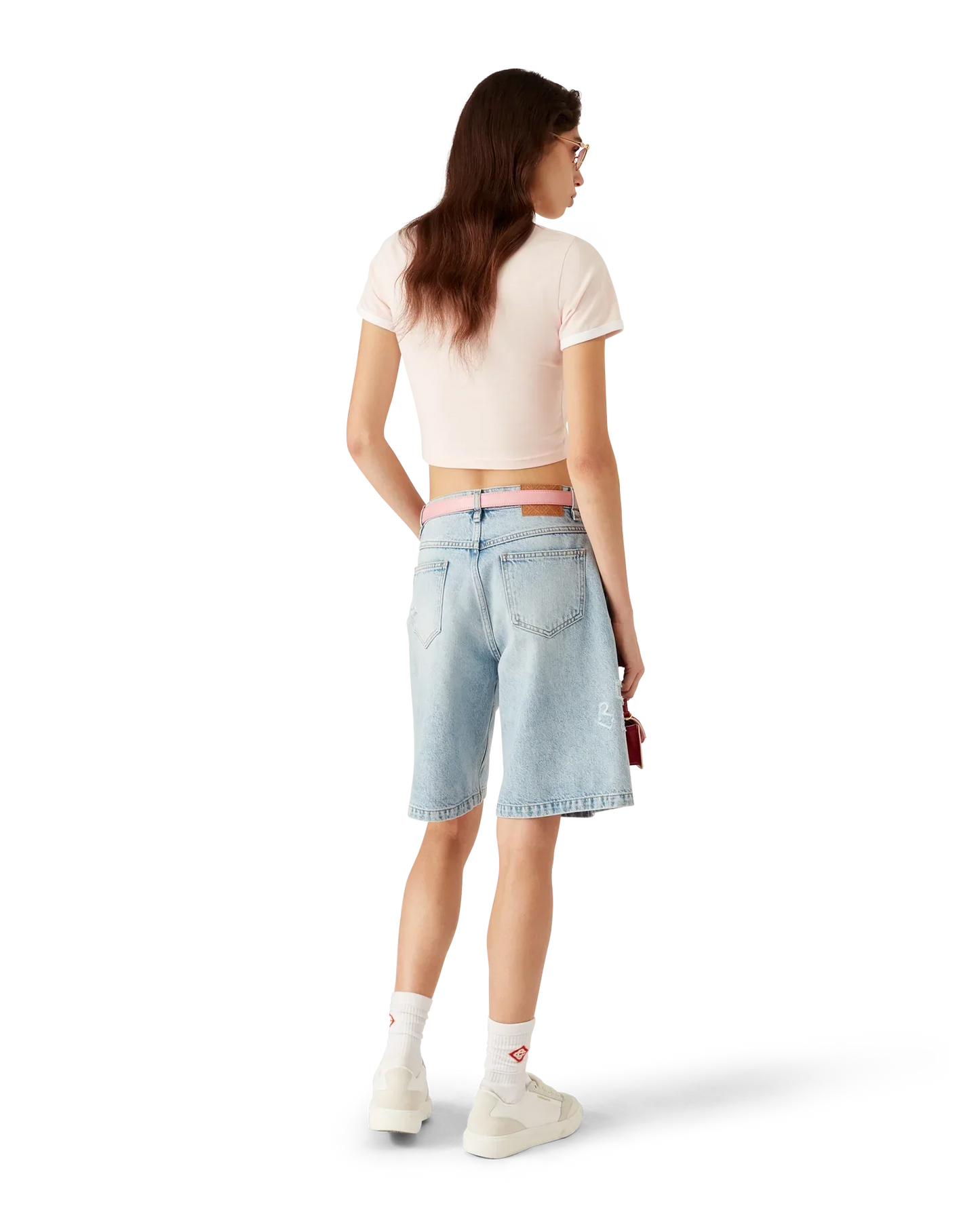 Mushroom Emblem Cropped Short Sleeve T-Shirt | Casablanca Paris | Image 3