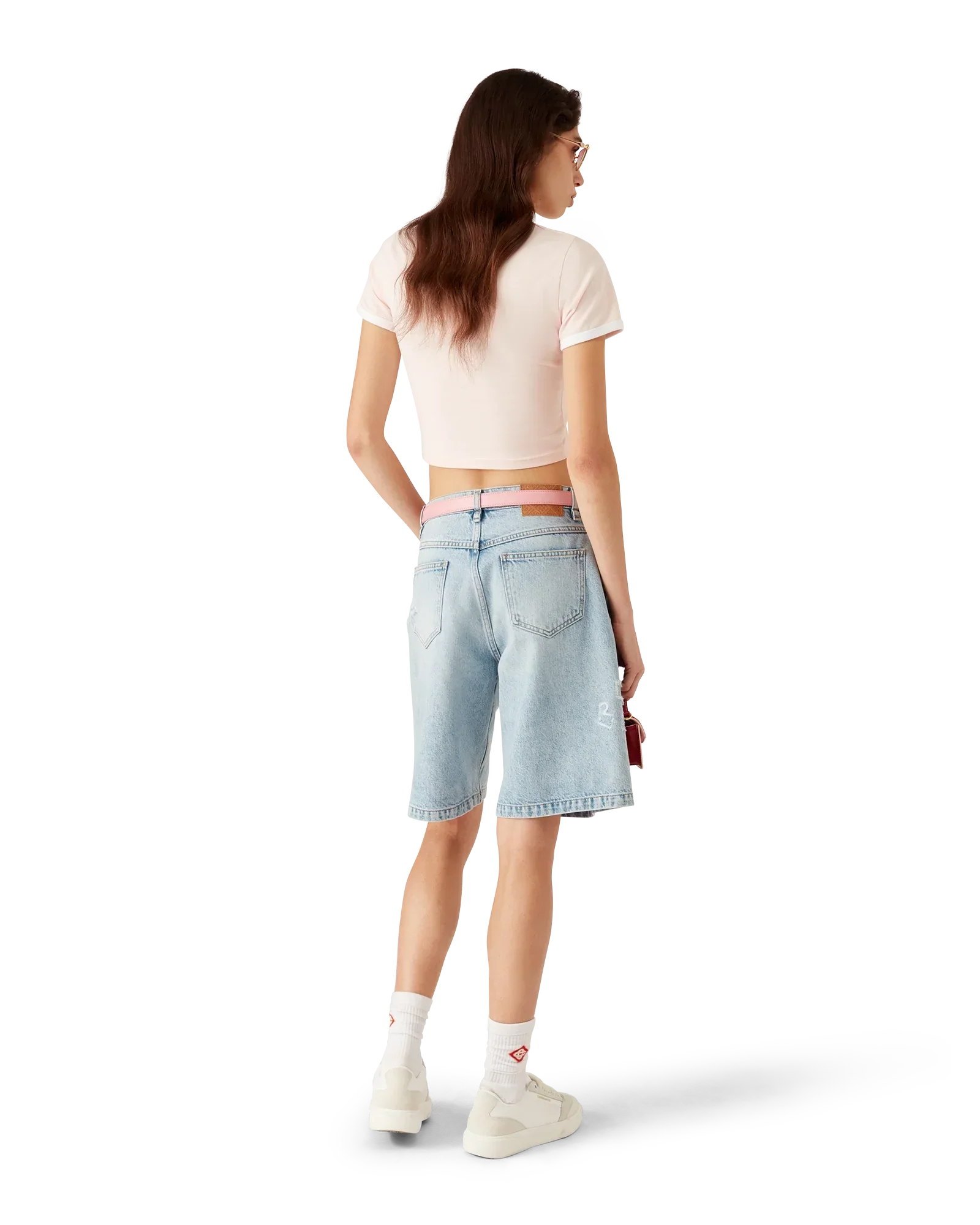 Mushroom Emblem Cropped Short Sleeve T-Shirt | Casablanca Paris | Image 3