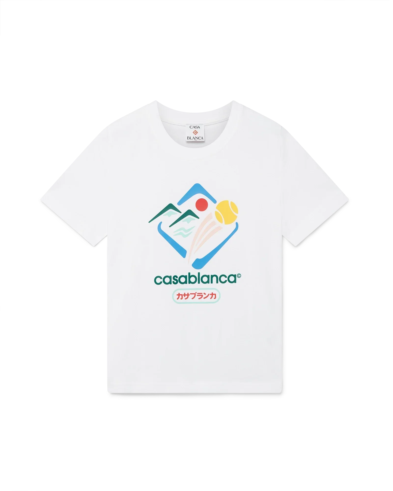 Montagne Sportif Cropped Short Sleeve T-Shirt | Casablanca Paris | Image 1