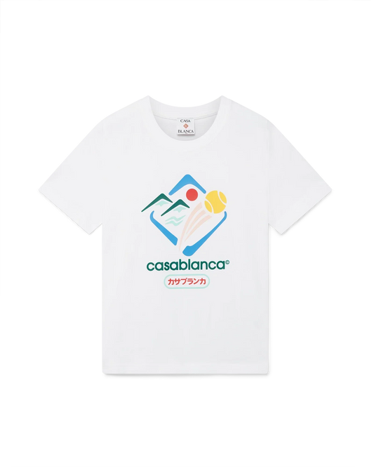 Montagne Sportif Cropped Short Sleeve T-Shirt | Casablanca Paris | Image 1