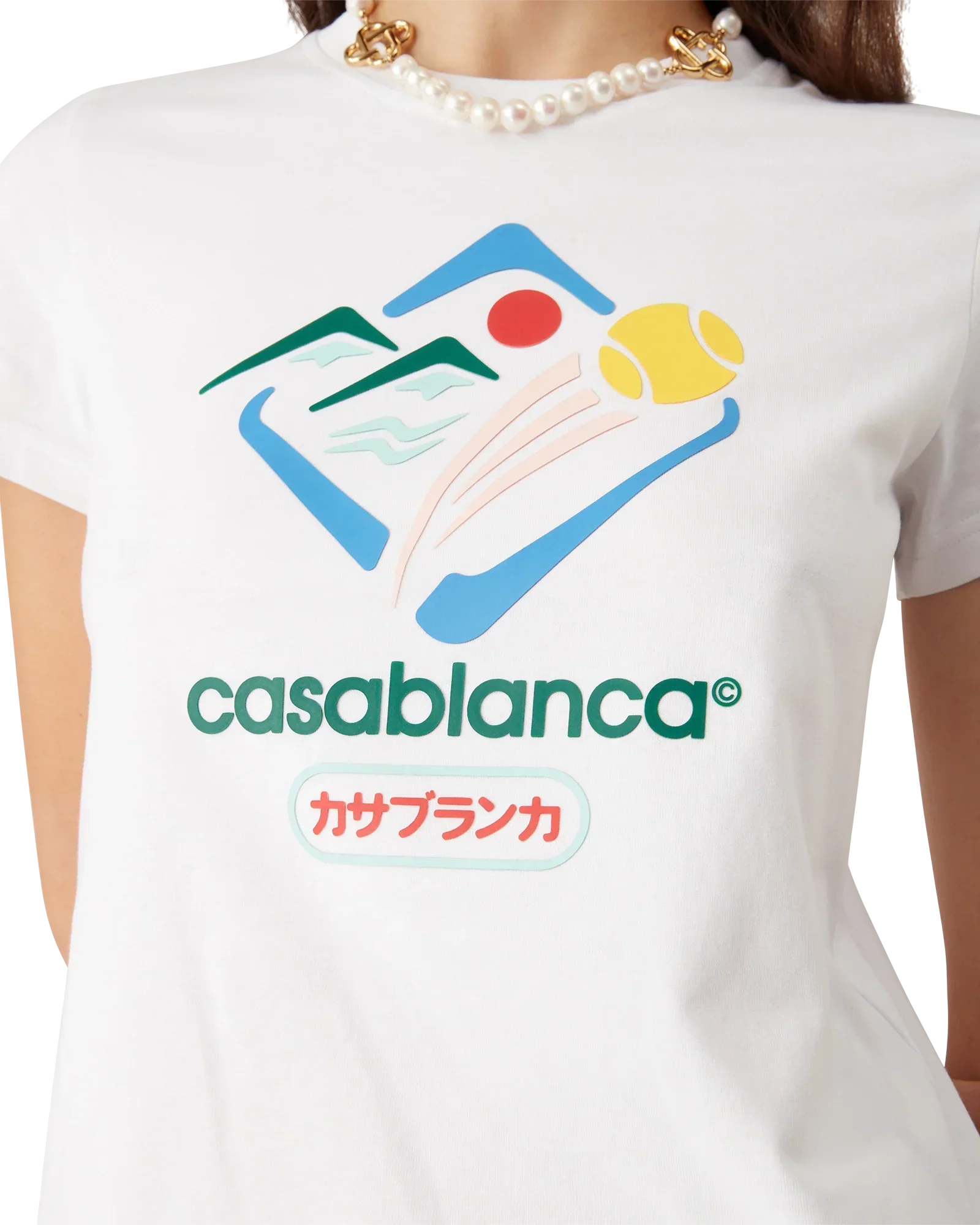 Montagne Sportif Cropped Short Sleeve T-Shirt | Casablanca Paris | Image 5
