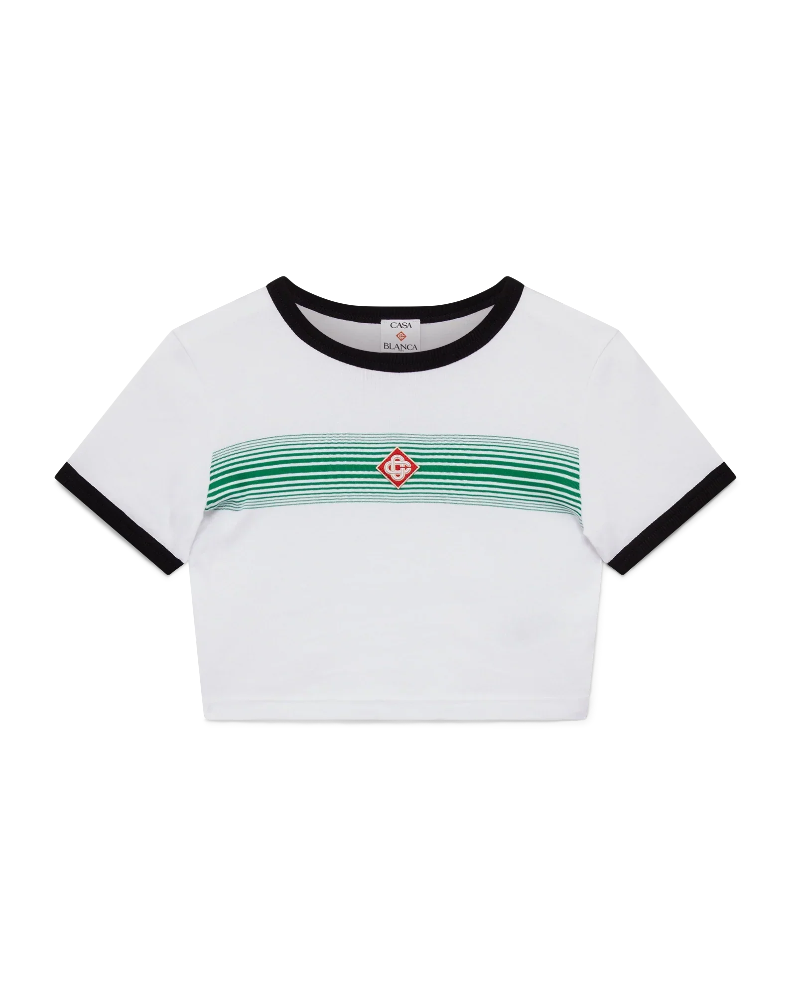 Gradient Stripe Ringer Short Sleeve T-Shirt | Casablanca Paris | Image 1